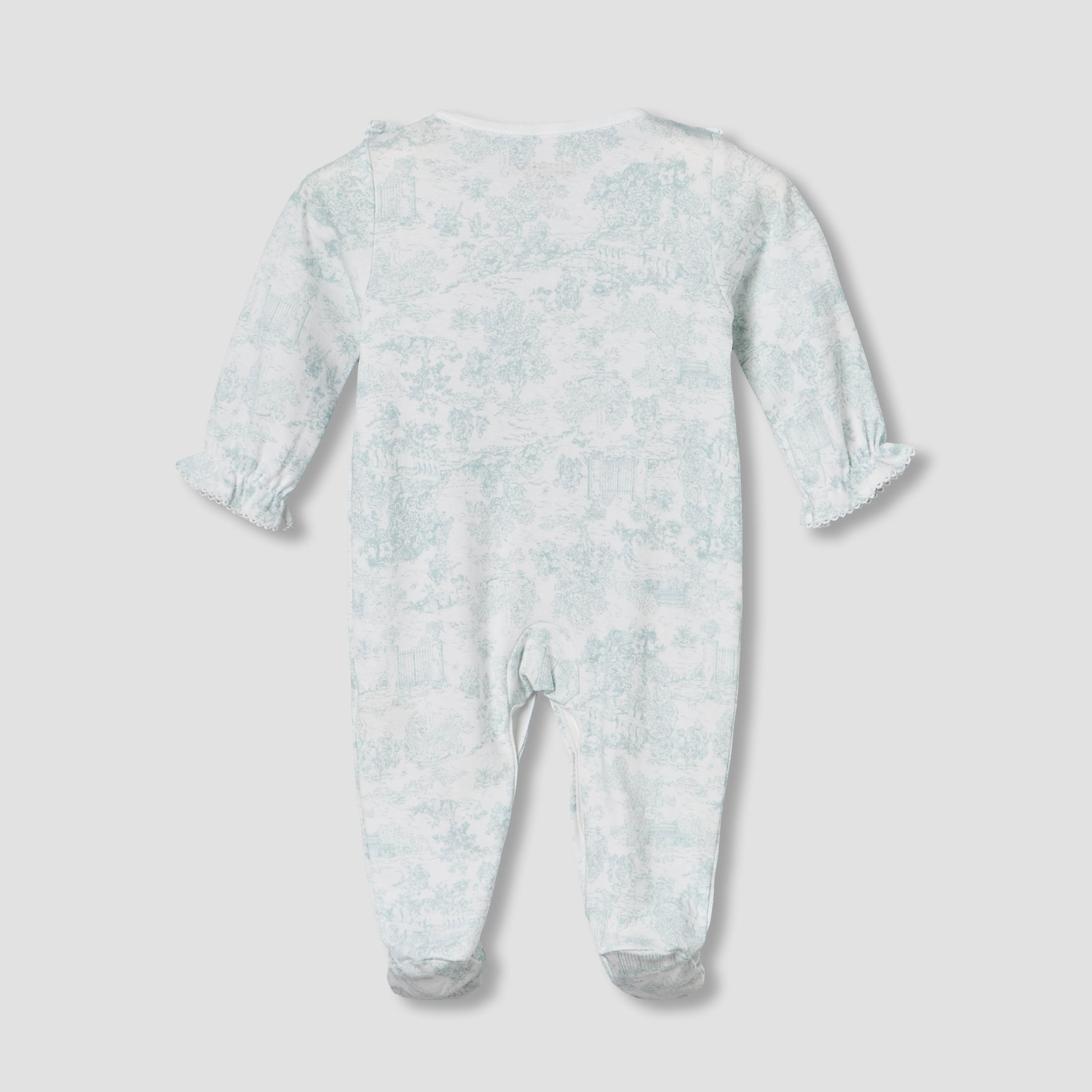 Giggles Cotton Round Neck Long Sleeve Sleepsuit with Ruffle Design-baby-girls-clothing-nightwear-sleepsuits-image-3