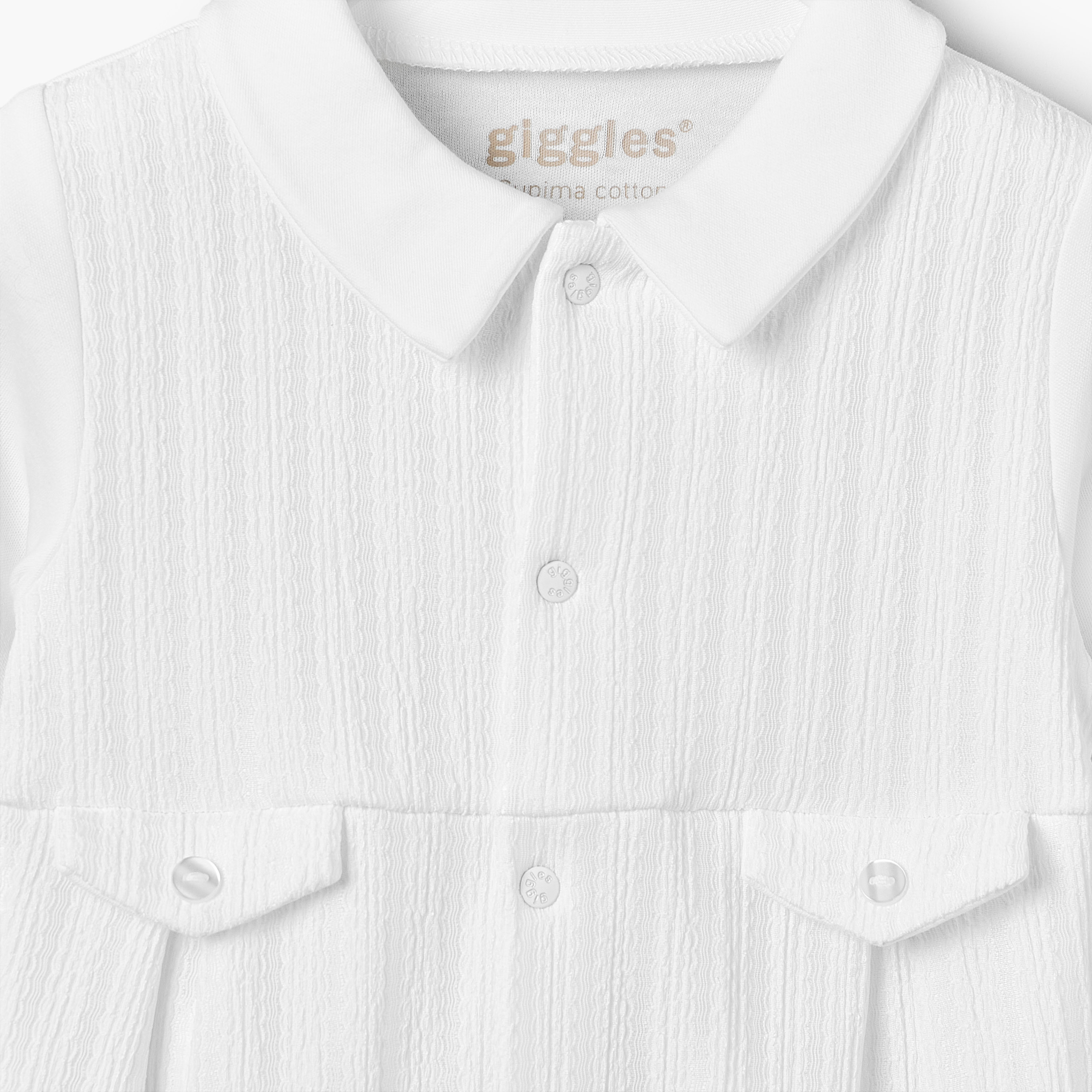 Giggles Cotton Collared Long Sleeves Sleepsuit with Snap Button Closure-baby-boys-clothing-nightwear-sleepsuits-image-3