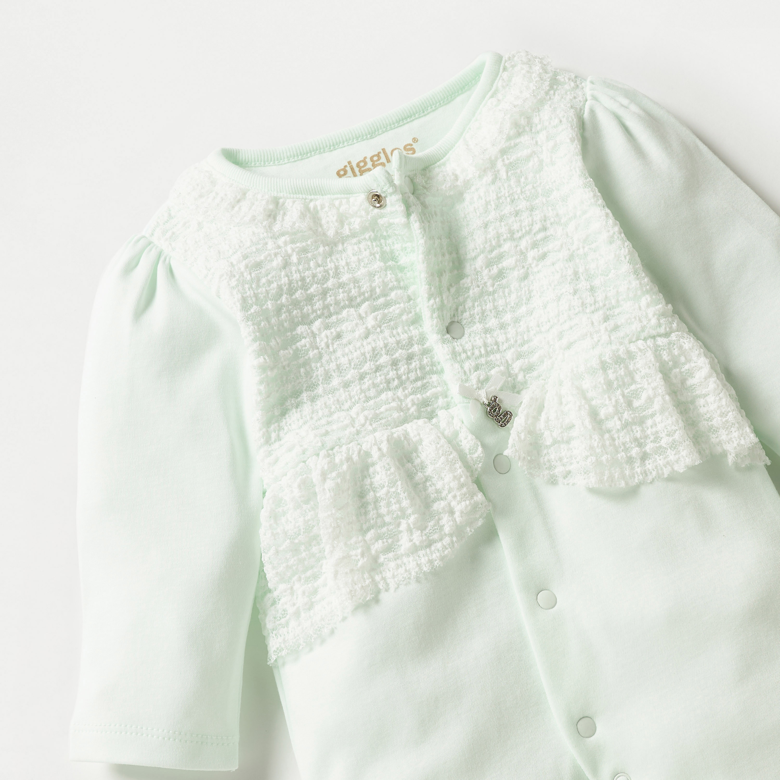 Giggles Panelled Sleepsuit with Long Sleeves and Snap Button Closure-baby-girls-clothing-nightwear-sleepsuits-image-3