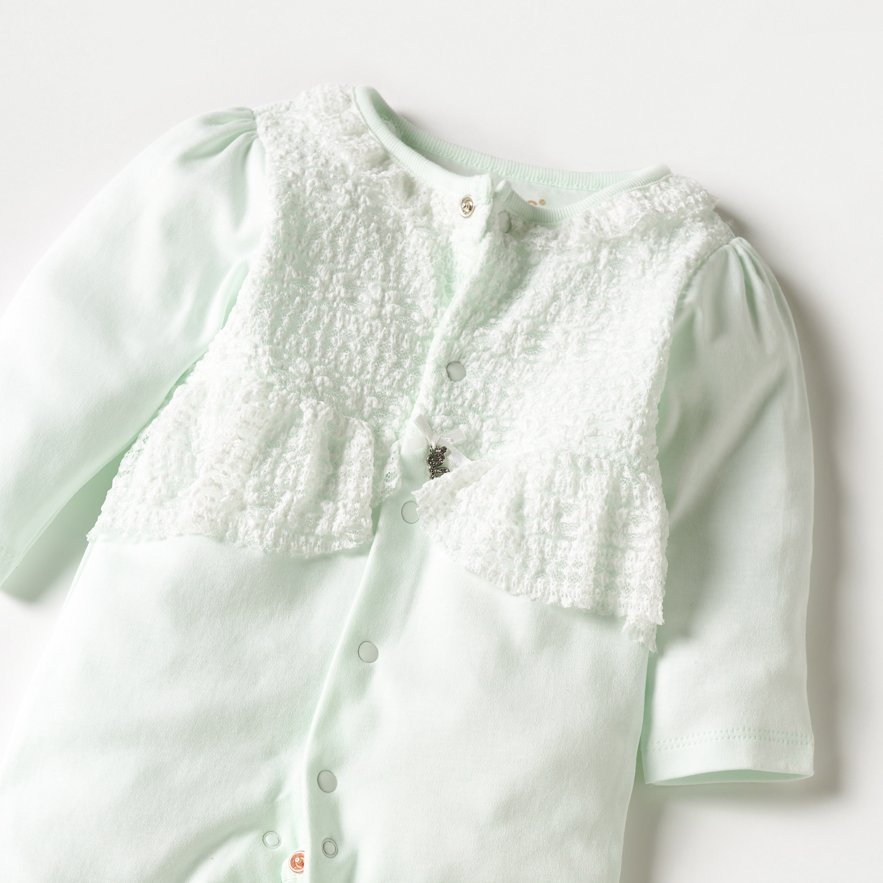 Giggles Panelled Sleepsuit with Long Sleeves and Snap Button Closure-baby-girls-clothing-nightwear-sleepsuits-image-4