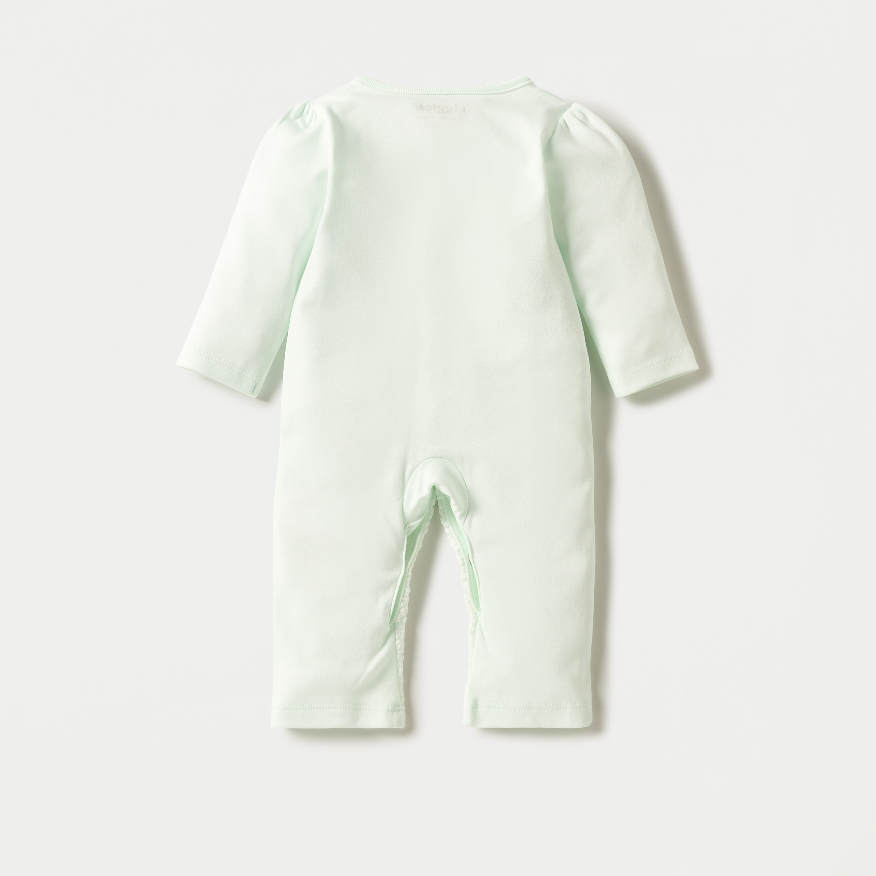 Giggles Panelled Sleepsuit with Long Sleeves and Snap Button Closure-baby-girls-clothing-nightwear-sleepsuits-image-2