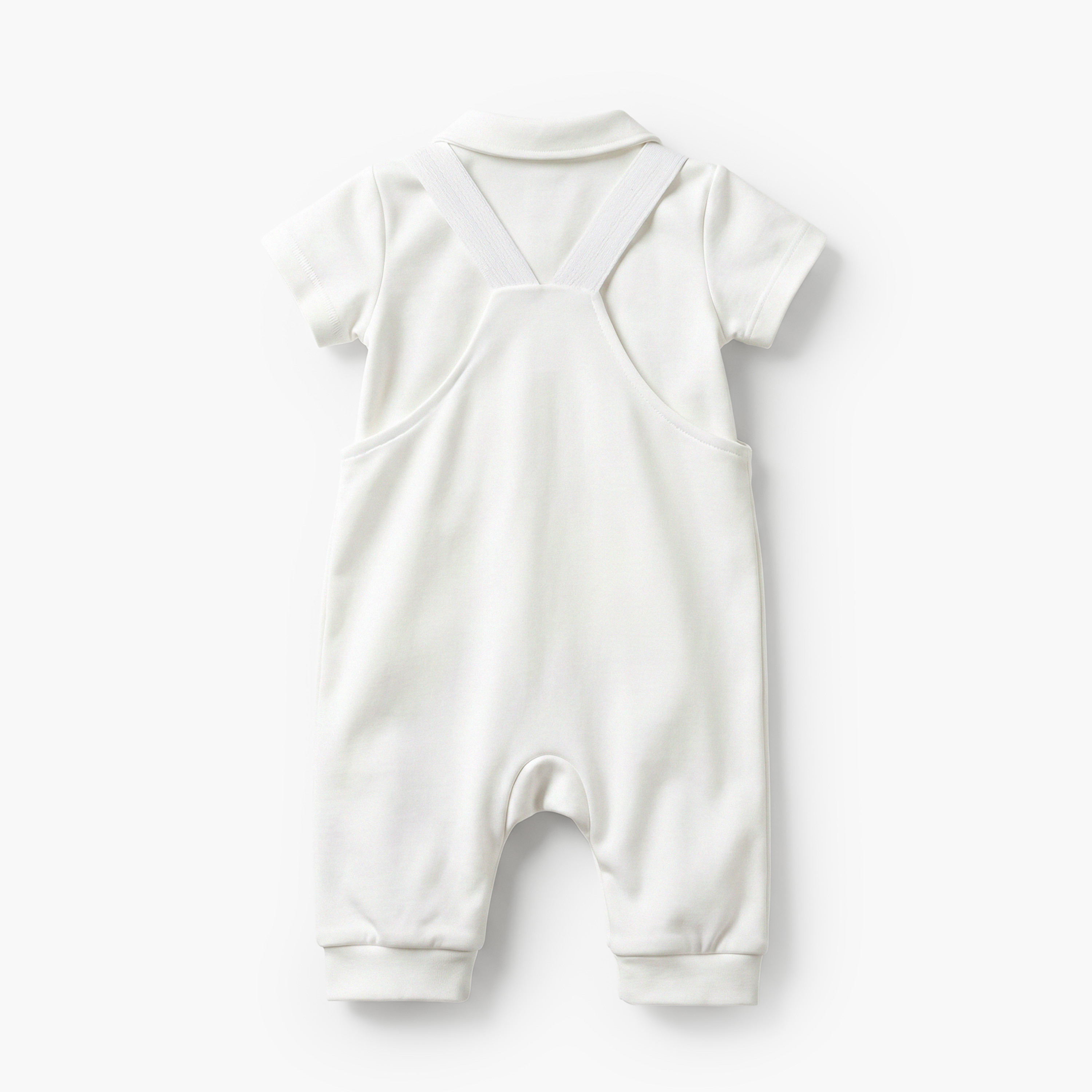 Giggles Collared Short Sleeves Polo T-shirt and Dungaree Set with Button Closure-baby-boys-clothing-setsandcoords-image-3