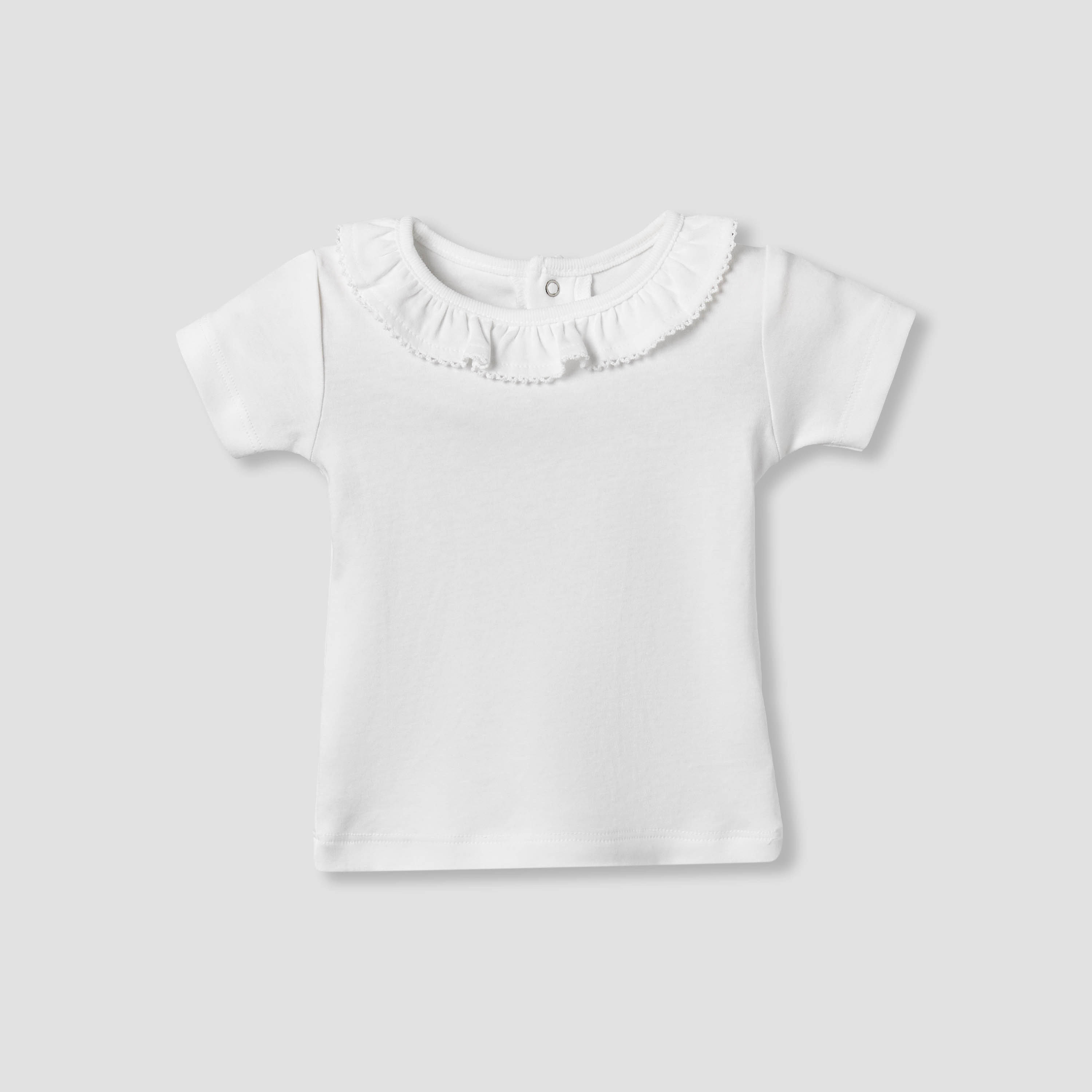 Giggles Ruffle Neck Short Sleeves T-shirt and Dungaree Set with Print-baby-girls-clothing-setsandcoords-image-3