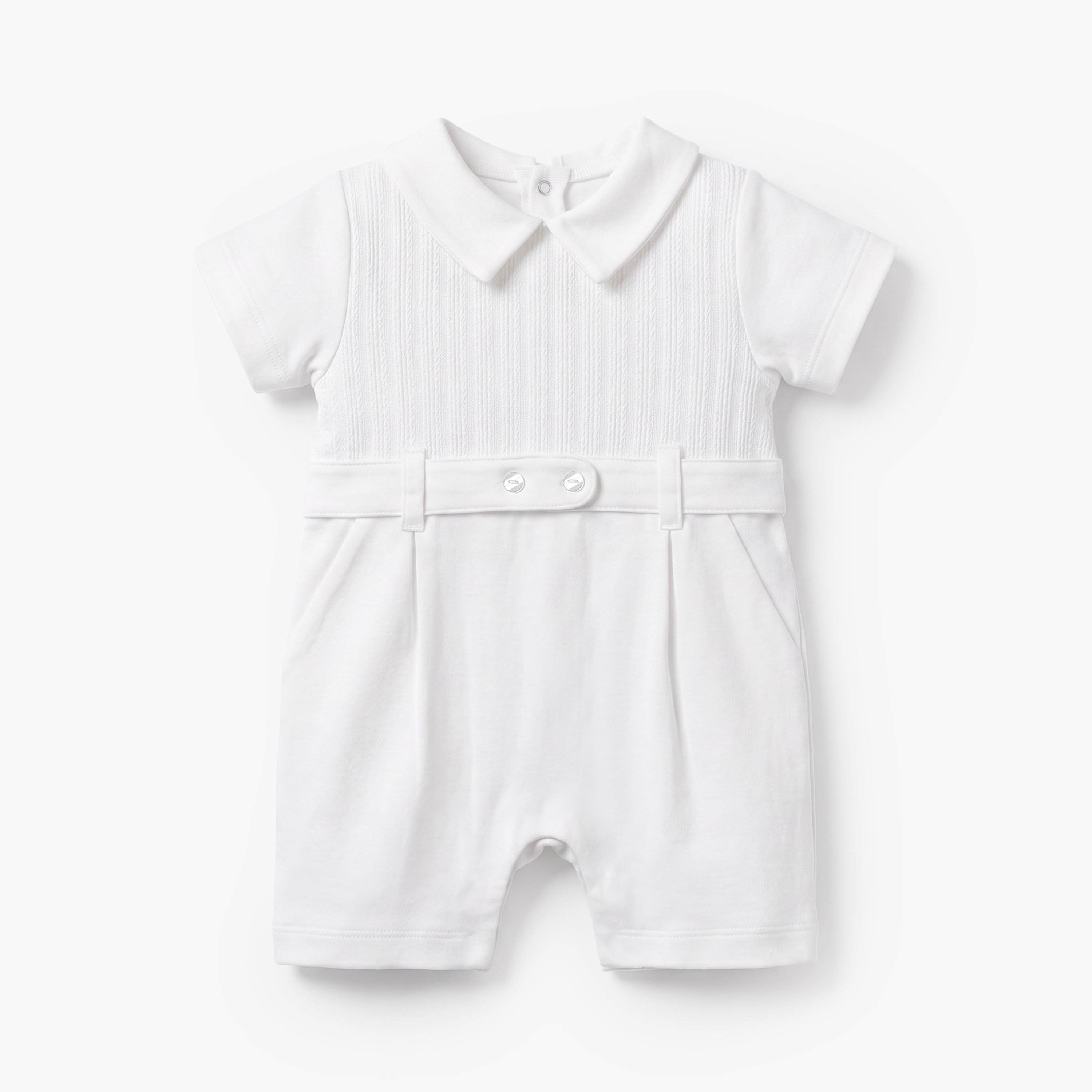 رومبر بياقة بيتر بان وأكمام قصيرة وتصميم بارز من جيجلز-baby-boys-clothing-rompers-image-1