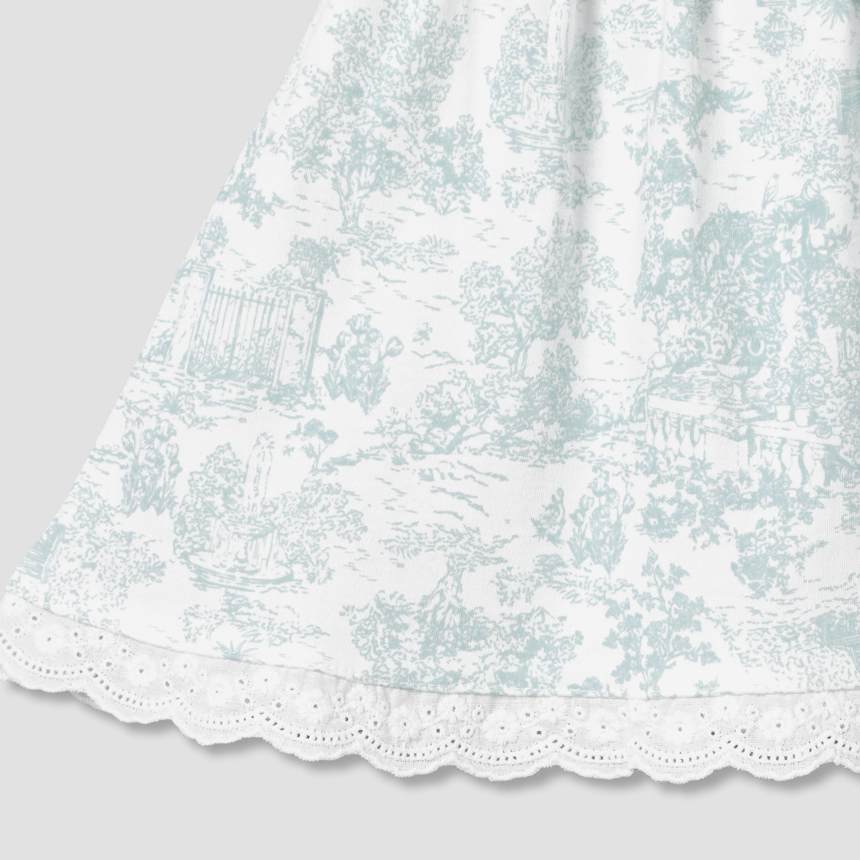 Giggles Peter Pan Collar Short Sleeves A-line Dress with Smocking Design-baby-girls-clothing-dressesandjumpsuits-image-4