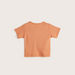 Juniors Embroidered T-shirt with Short Sleeves and Button Closure-T Shirts-thumbnail-3