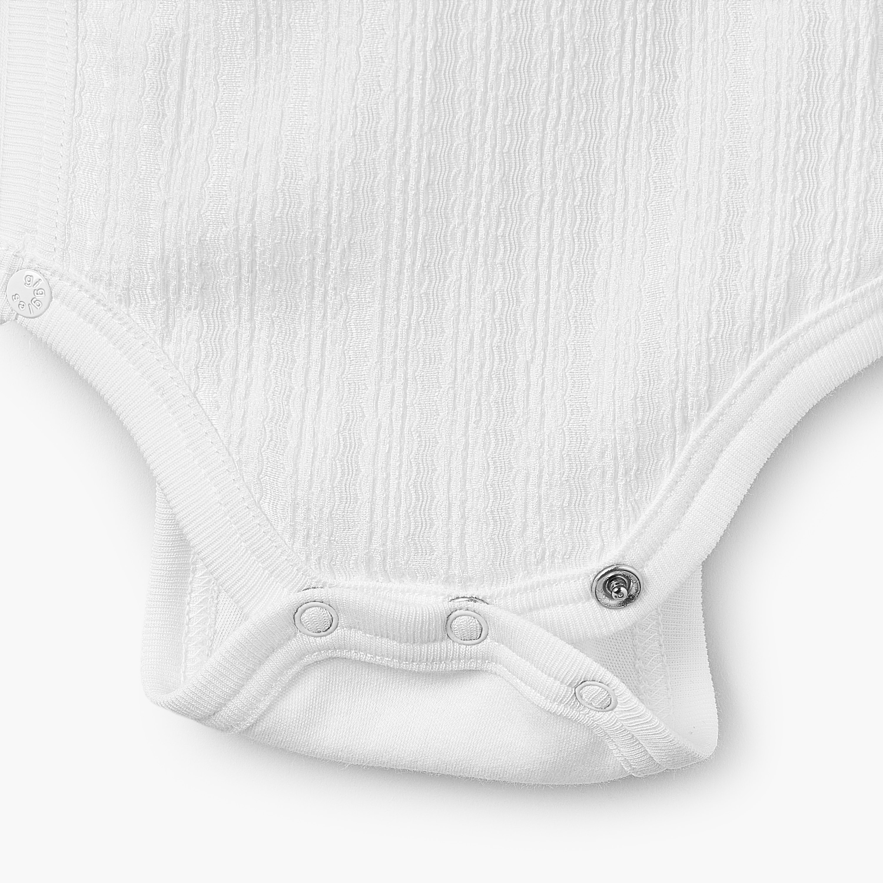 Giggles V-neck Short Sleeves Bodysuit with Snap Button Closure-baby-boys-clothing-bodysuits-image-4