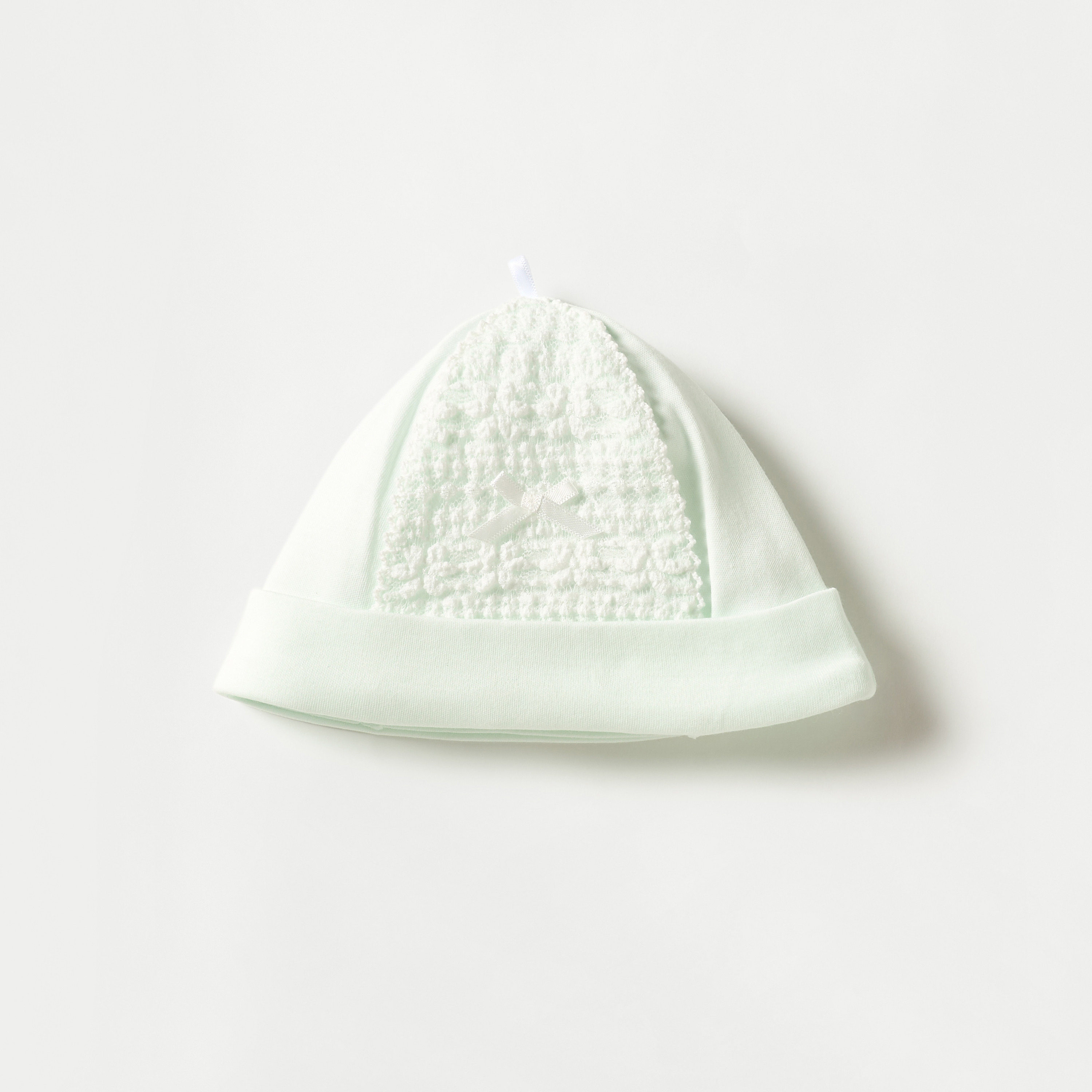 Giggles Bow Accent Beanie Cap with Knot Detail-baby-girls-accessories-caps-image-1