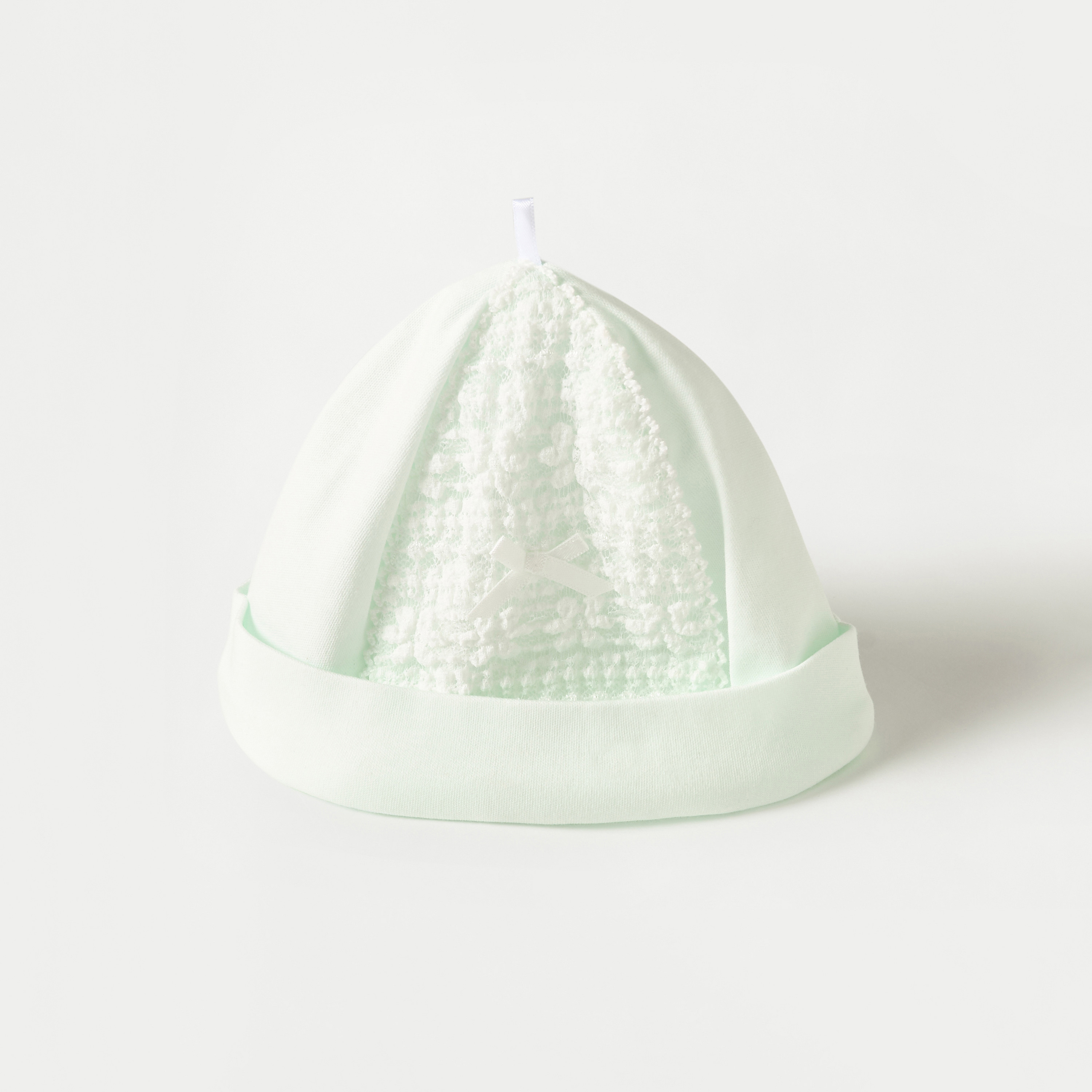 Giggles Bow Accent Beanie Cap with Knot Detail-baby-girls-accessories-caps-image-2