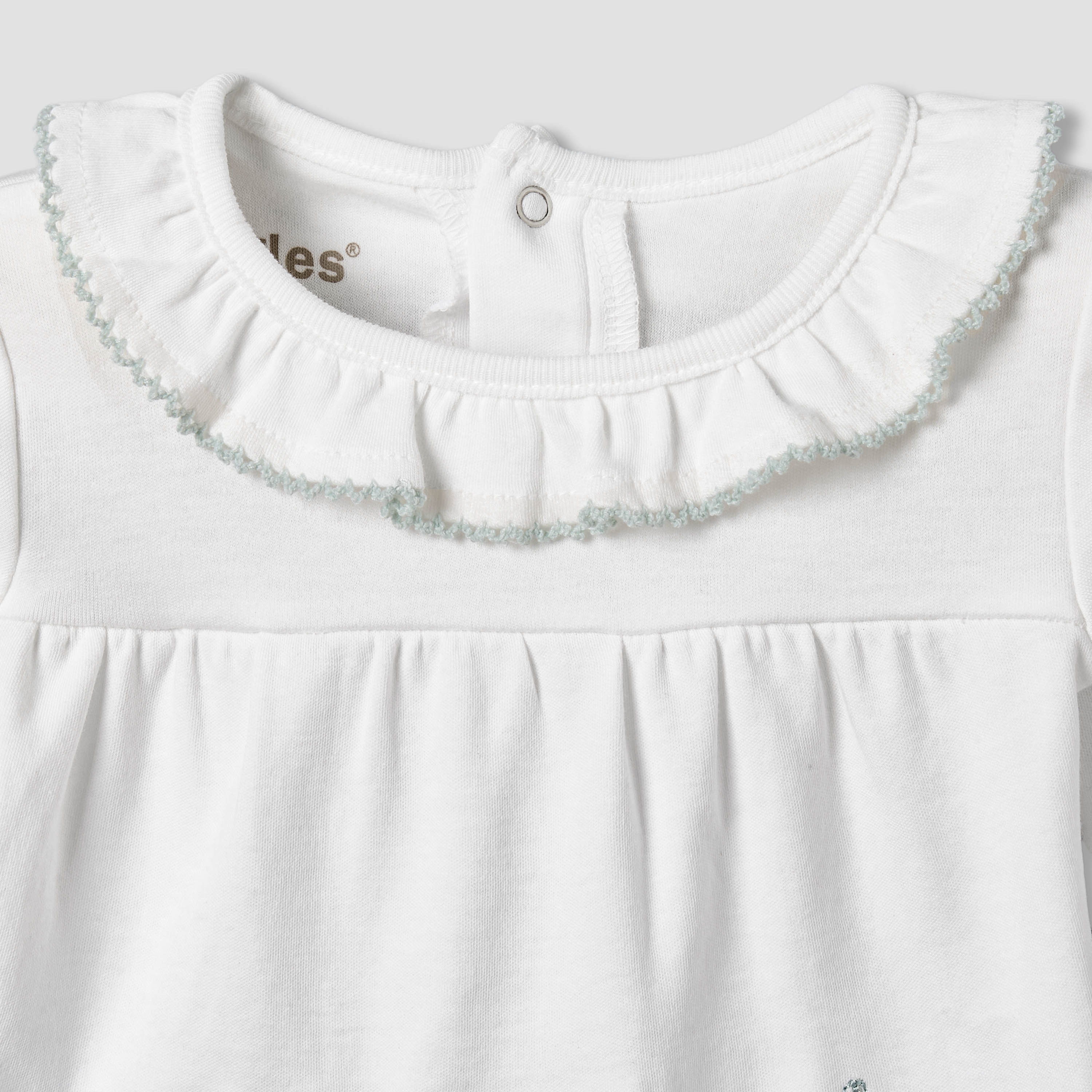 Giggles Cotton Ruffle Neck Long Sleeve Pyjama Set with Floral Embroidery-baby-girls-clothing-nightwear-pyjamasets-image-4