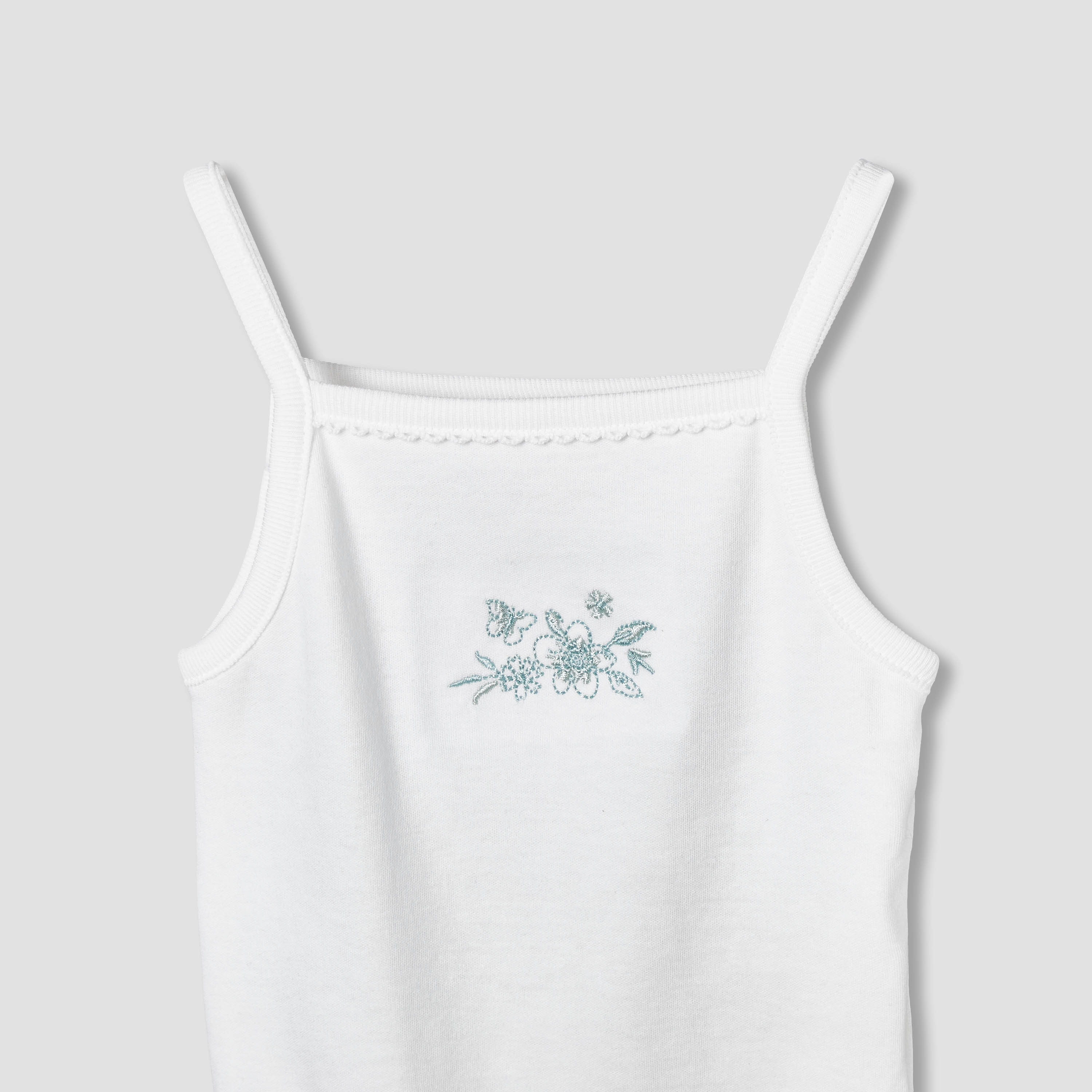 Giggles Square Neck Strappy Bodysuit with Floral Embroidery-baby-girls-clothing-bodysuits-image-4