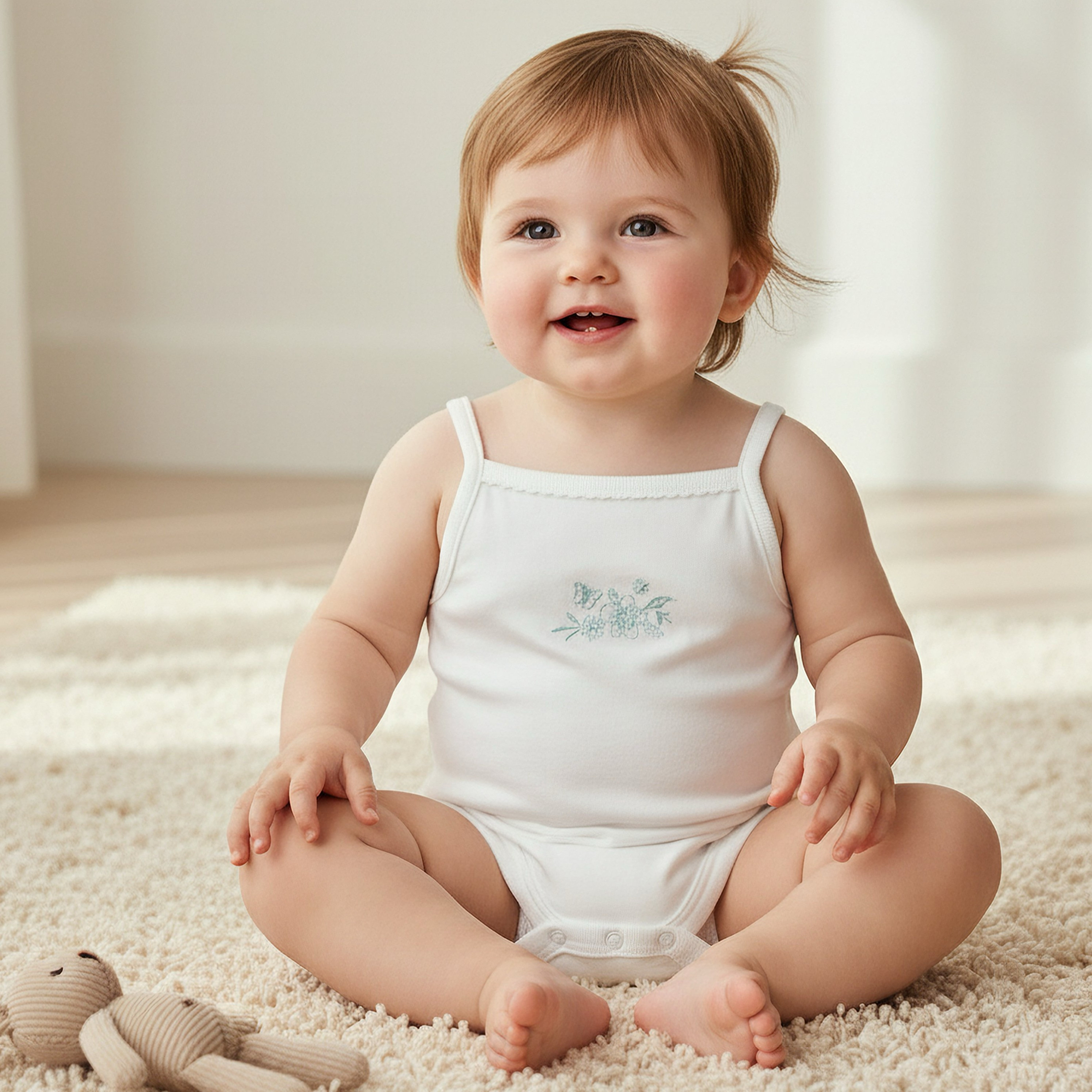 Giggles Square Neck Strappy Bodysuit with Floral Embroidery-baby-girls-clothing-bodysuits-image-1