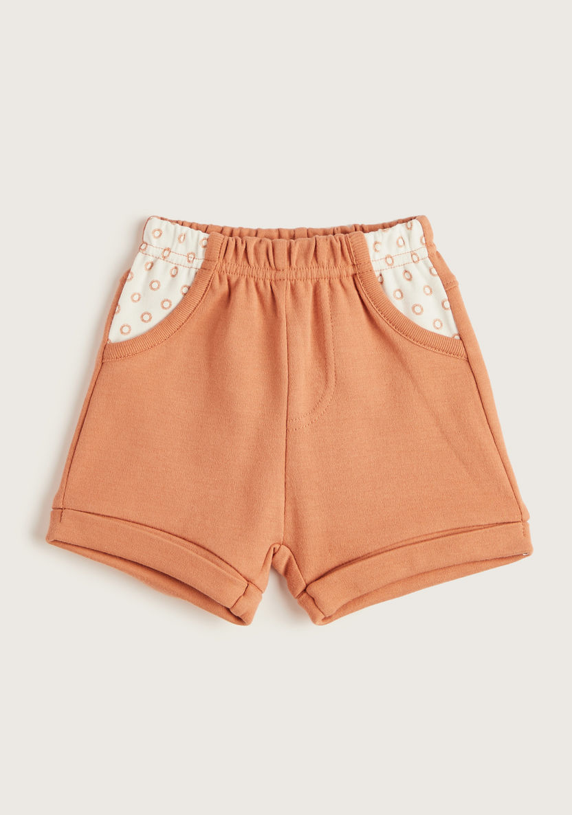 Juniors Solid Shorts with Pockets and Elasticated Waistband-Shorts-image-0