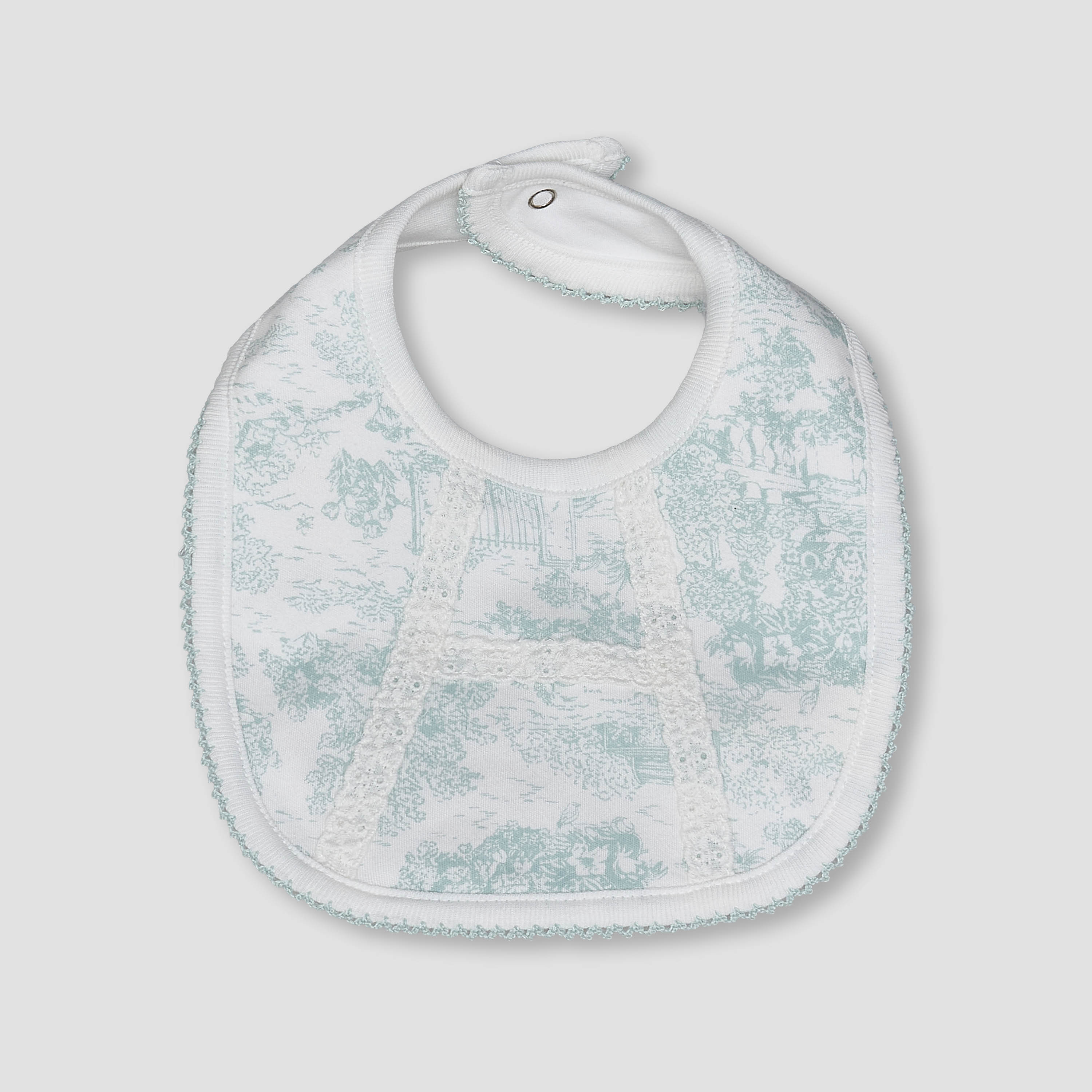 Giggles Baby Bib with Toile Print-baby-feeding-bibs-image-1