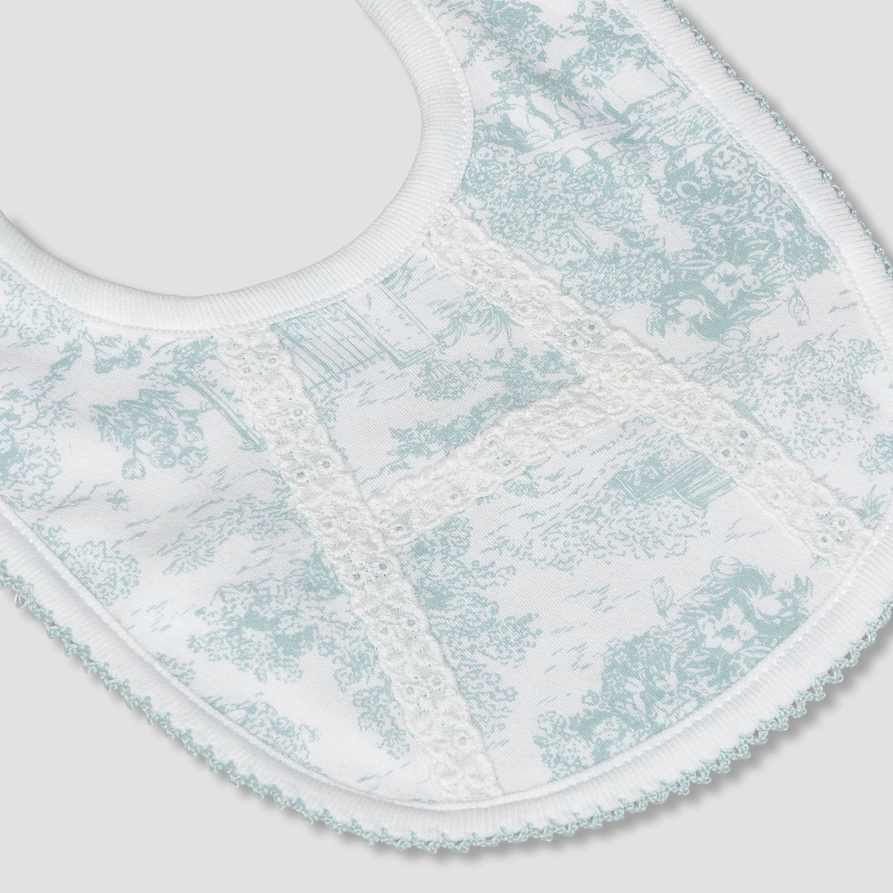 Giggles Baby Bib with Toile Print-baby-feeding-bibs-image-3