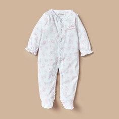 Giggles All-Over Print Closed Feet Sleepsuit with Button Closure