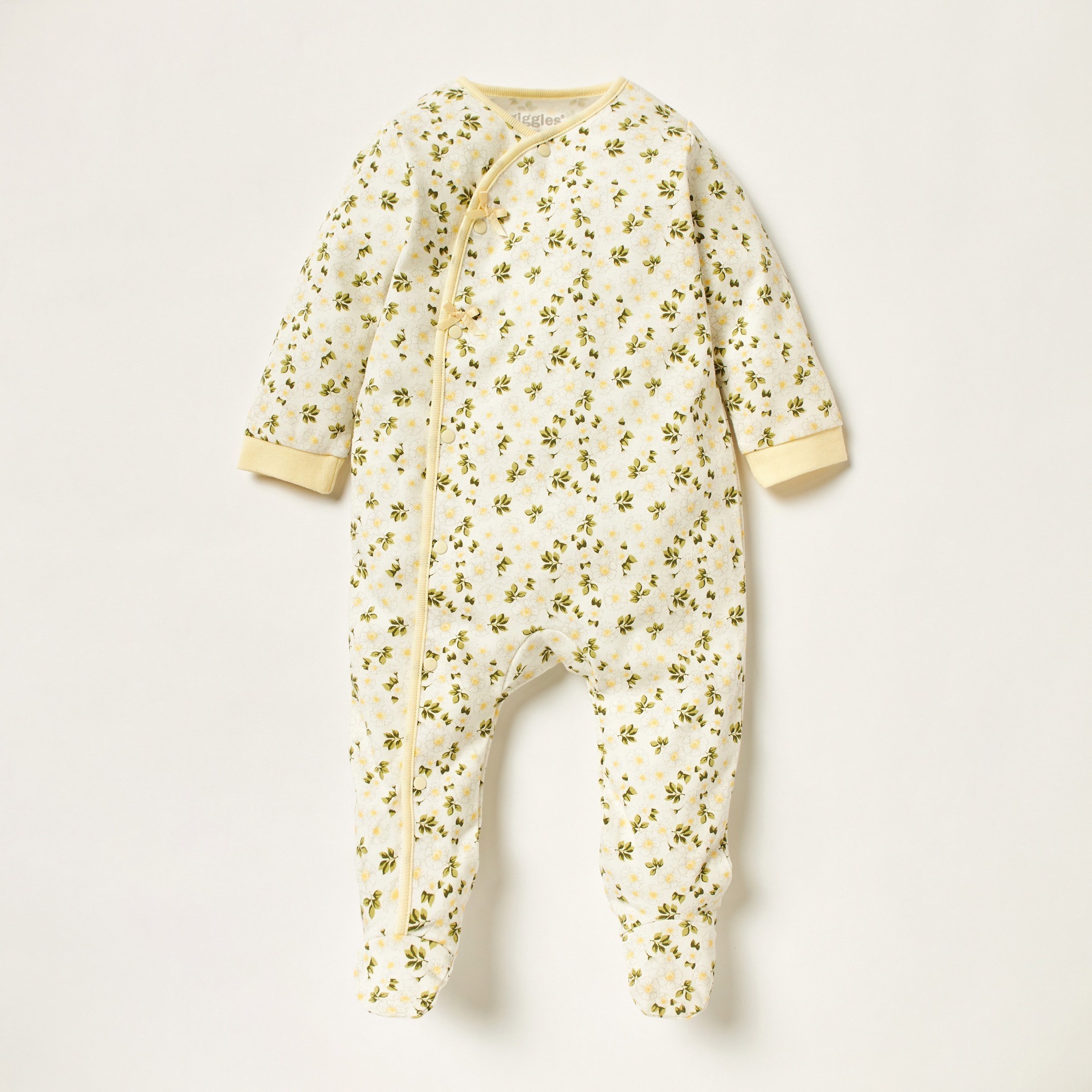 Juniors Floral Print Sleepsuit with Long Sleeves-baby-girls-clothing-nightwear-sleepsuits-image-1