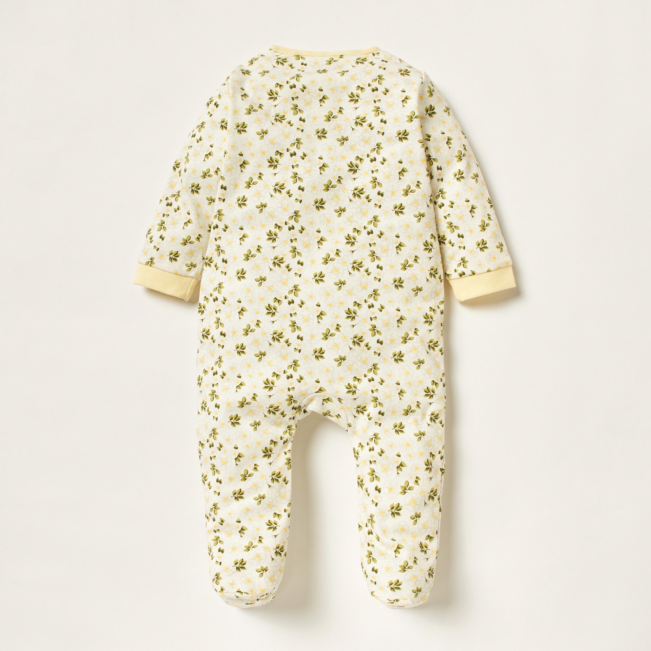 Juniors Floral Print Sleepsuit with Long Sleeves-baby-girls-clothing-nightwear-sleepsuits-image-3
