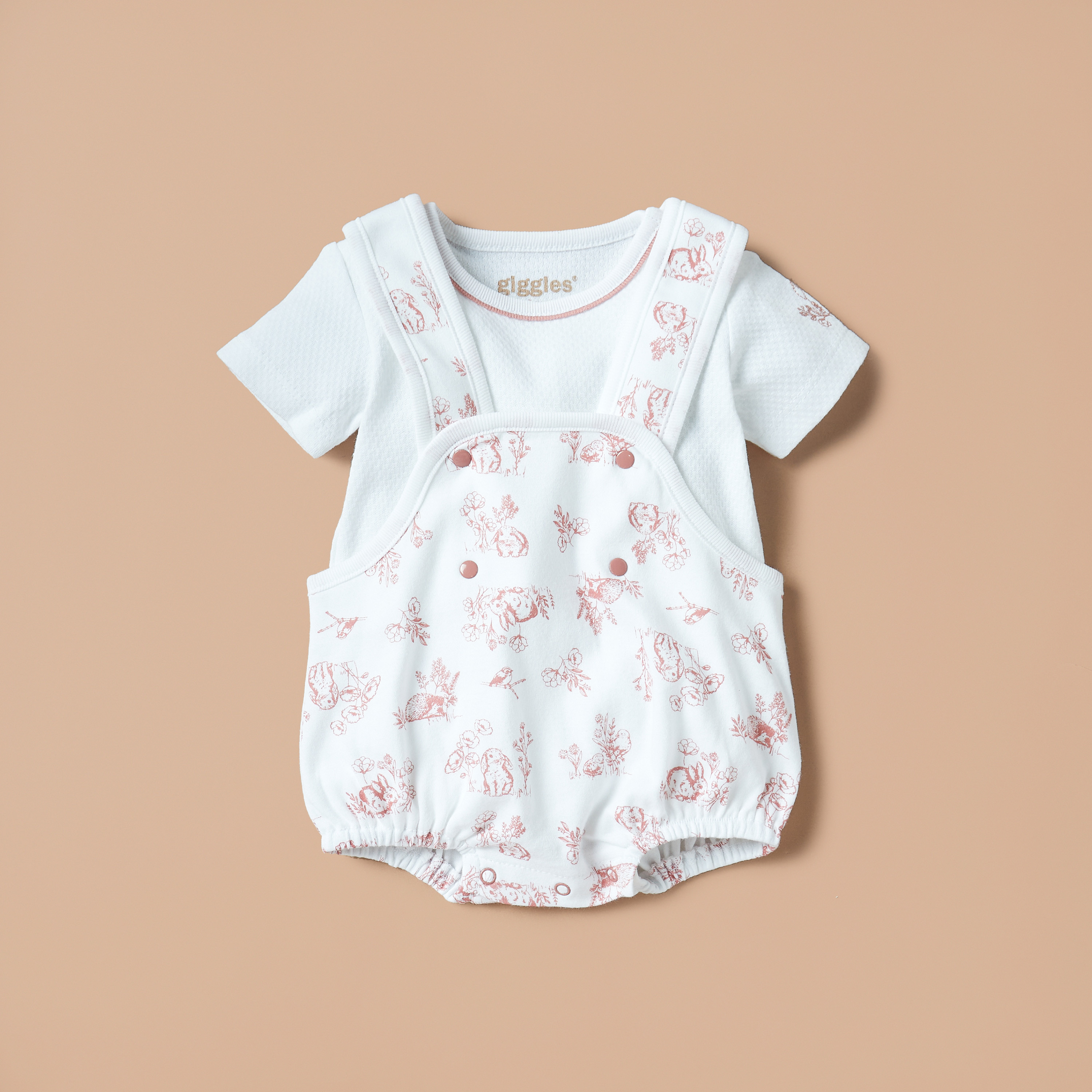 طقم دنغري بطبعات قطعتين من جونيورز-baby-girls-clothing-nightwear-sleepsuits-image-1