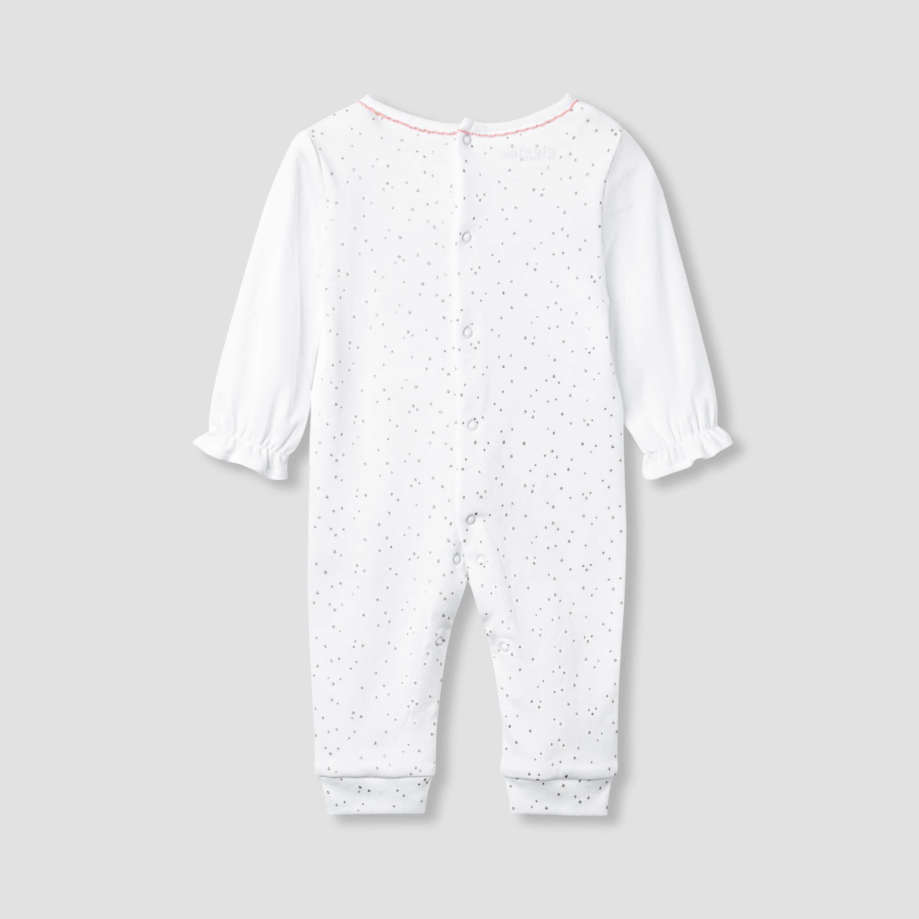 Giggles Embroidered Sleepsuit with Long Sleeves and Button Closure-baby-girls-clothing-nightwear-sleepsuits-image-2