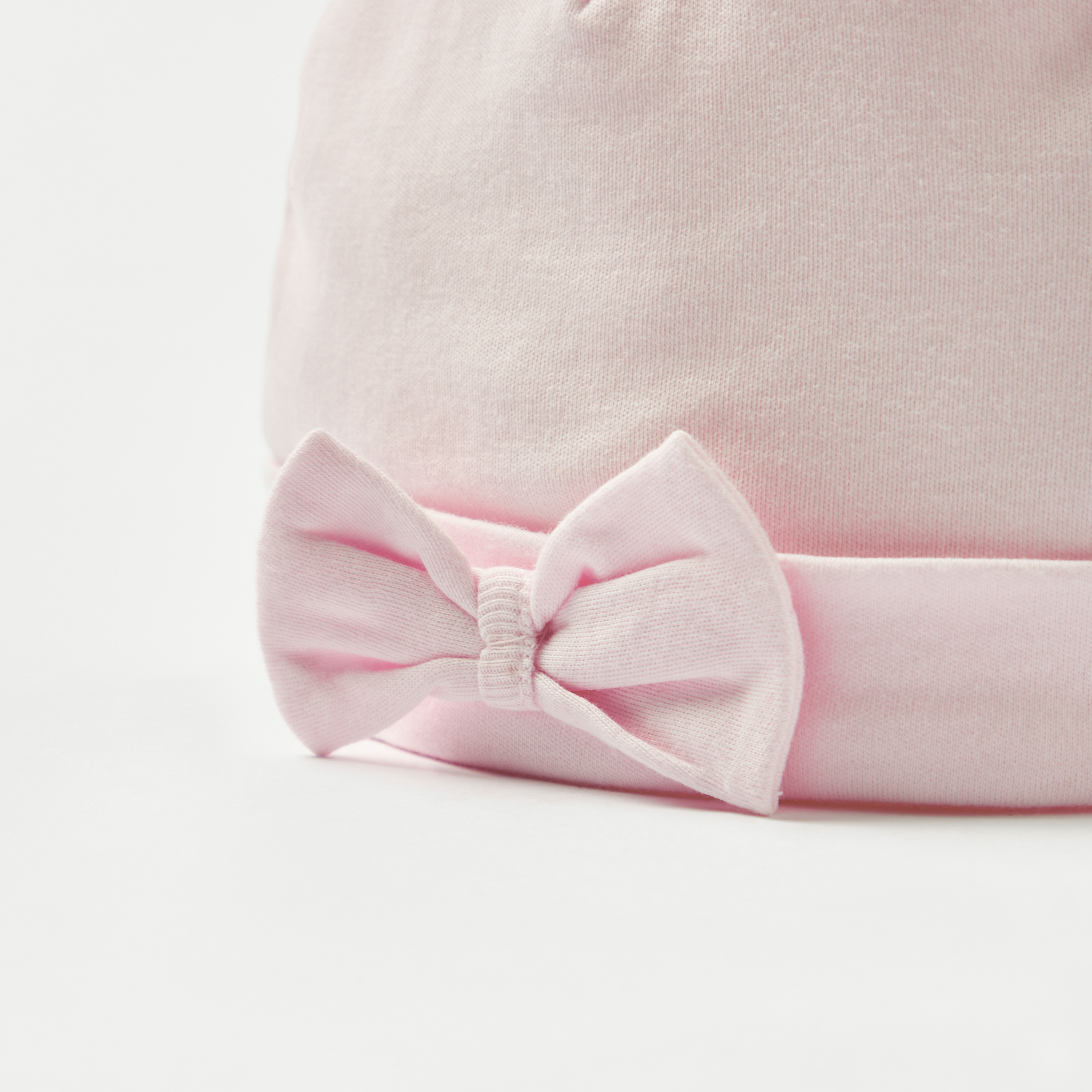 Giggles Solid Cap with Bow Accent-baby-girls-accessories-caps-image-4