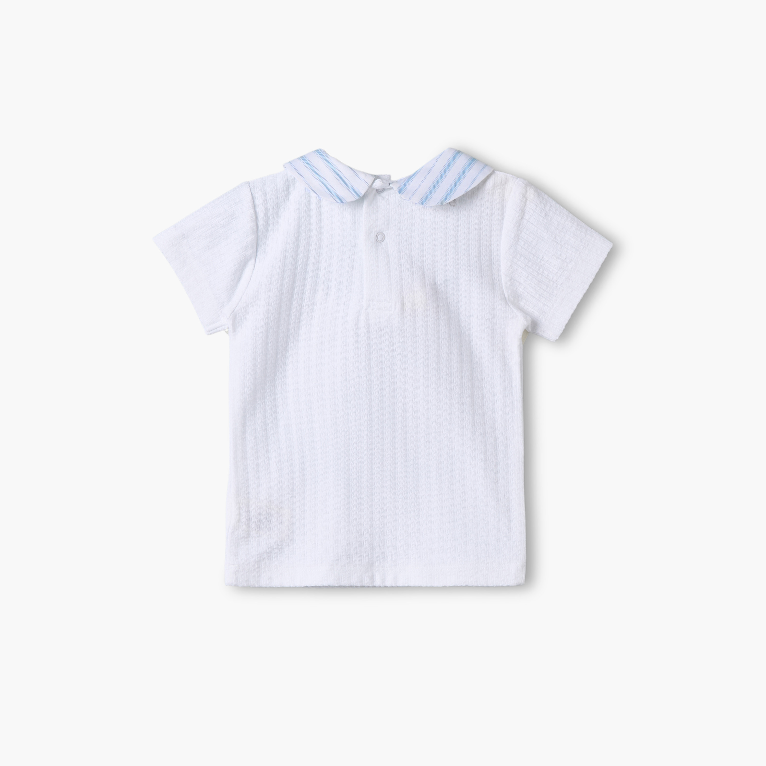 Giggles Cotton Collared Short Sleeves Shorts Set with Stripes-baby-boys-clothing-nightwear-pyjamasets-image-4