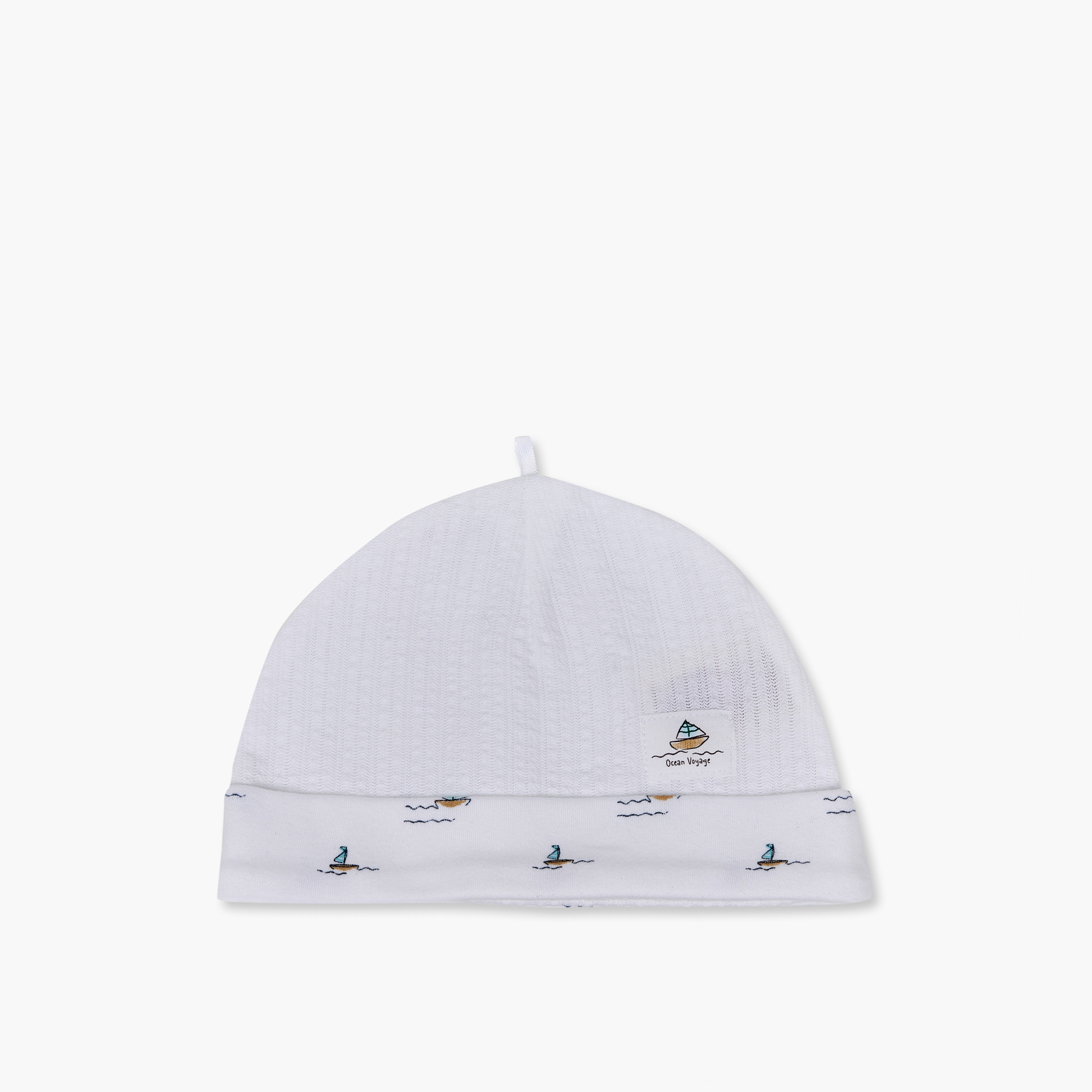 Giggles Cap with Boat Print-baby-boys-accessories-caps-image-1
