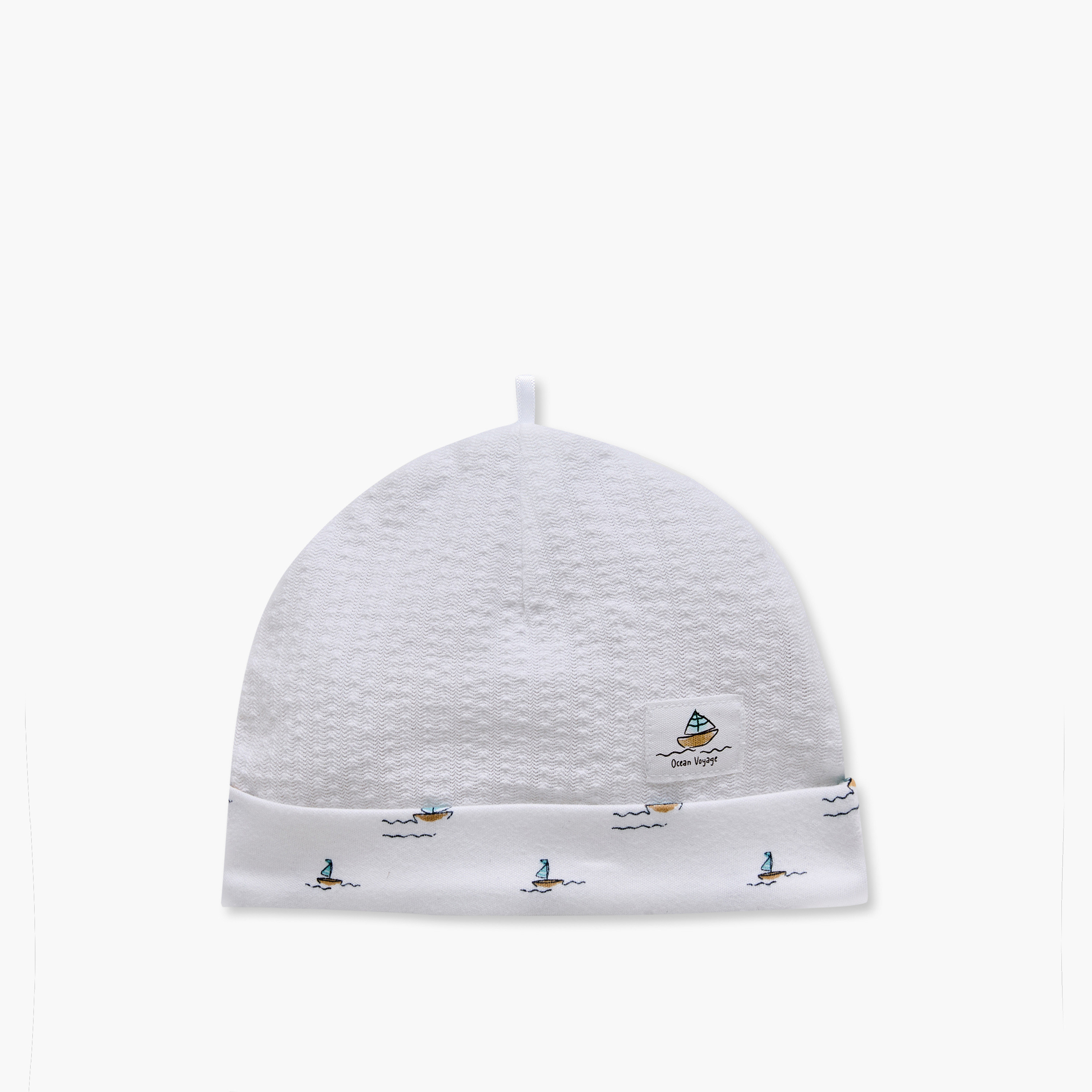 Giggles Cap with Boat Print-baby-boys-accessories-caps-image-2