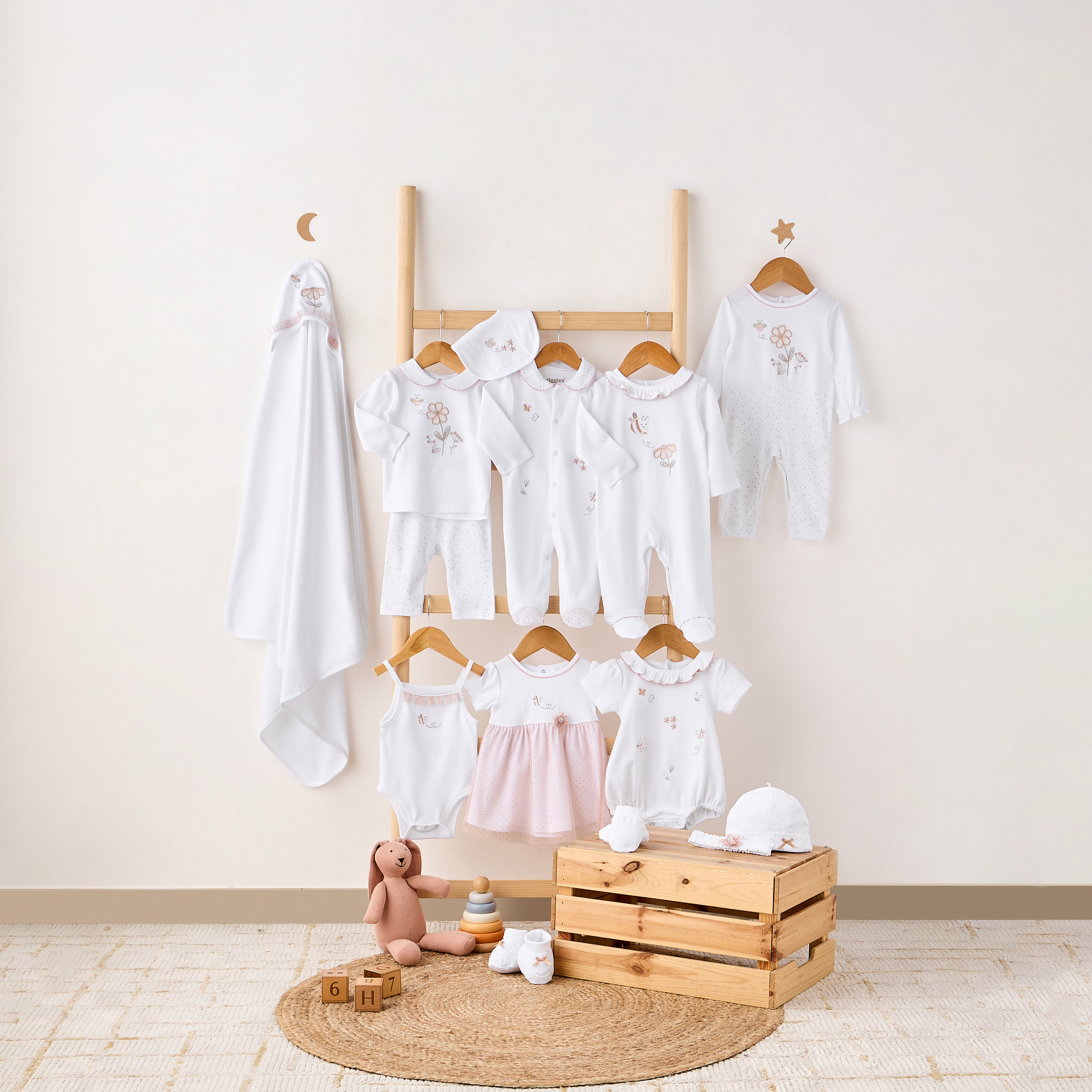 Giggles Embroidered T-shirt and Pyjama Set-baby-girls-clothing-nightwear-pyjamasets-image-7