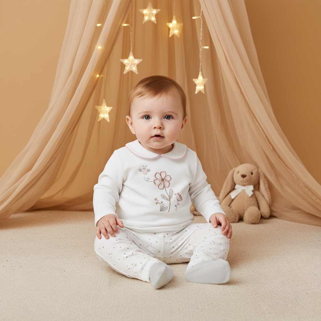 Giggles Embroidered T-shirt and Pyjama Set-baby-girls-clothing-nightwear-pyjamasets-image-8