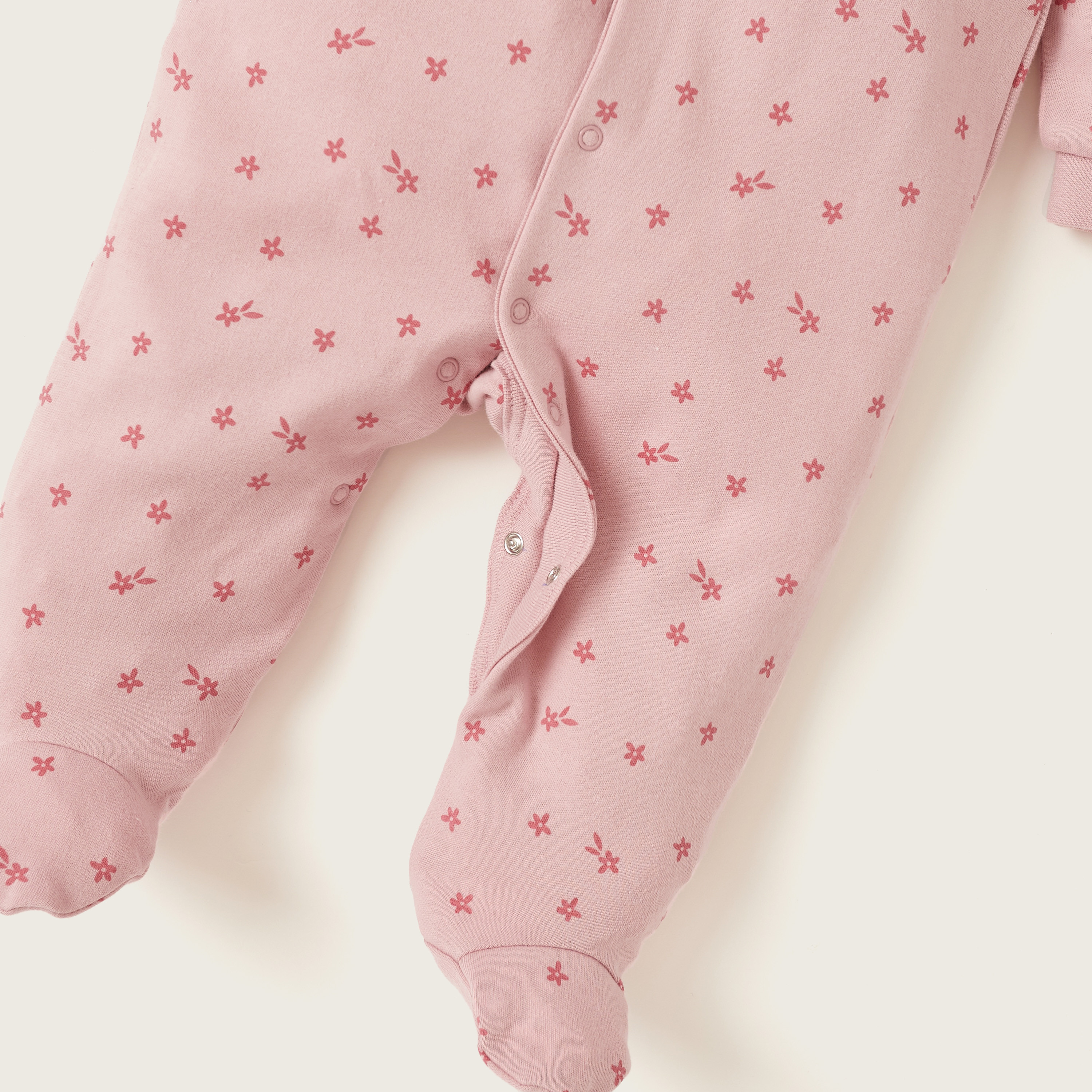 Juniors All-Over Floral print Closed Feet Sleepsuit with Long Sleeves-baby-girls-clothing-nightwear-sleepsuits-image-3
