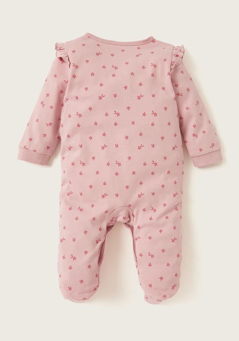 Juniors All-Over Floral print Closed Feet Sleepsuit with Long Sleeves-Sleepsuits-image-3