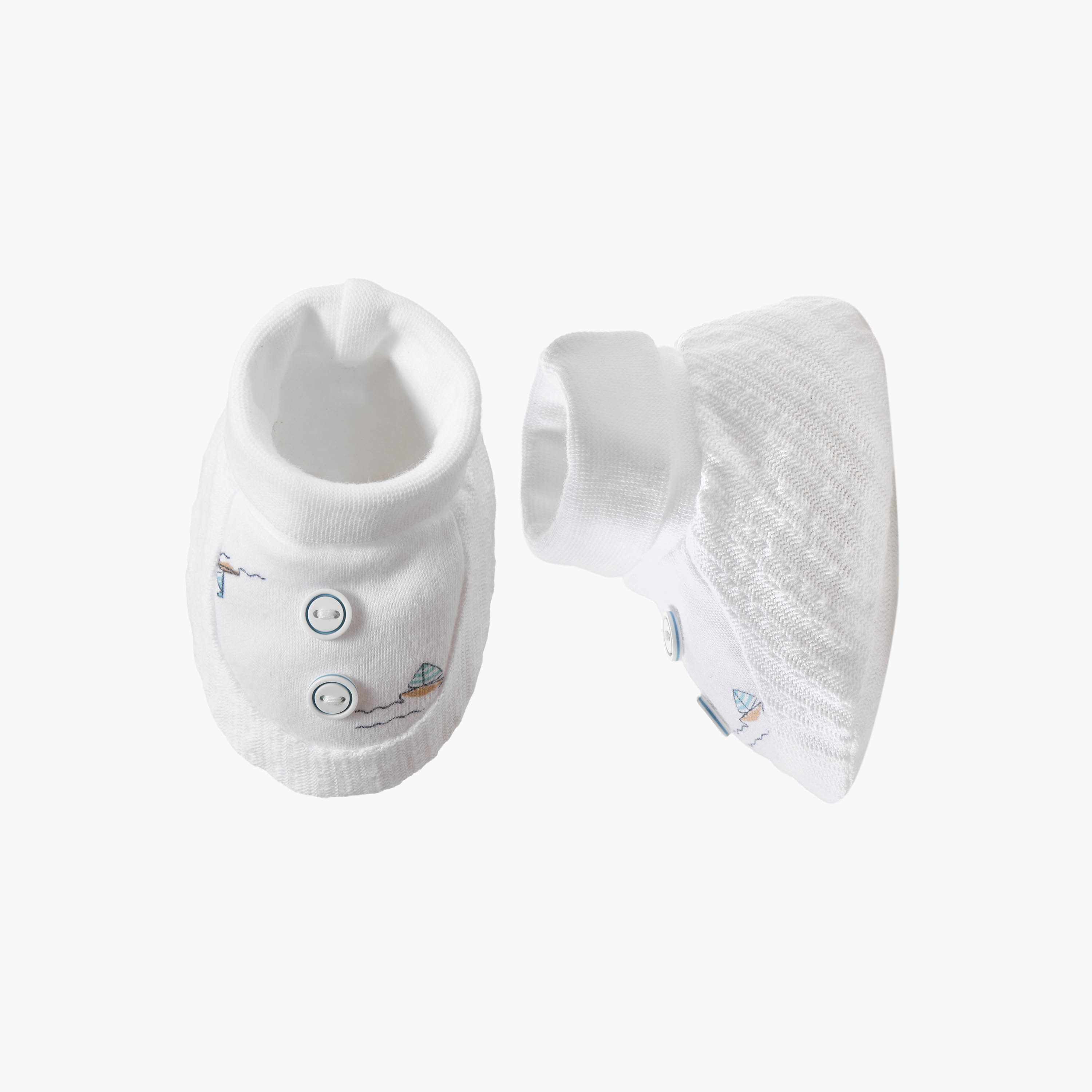 Giggles Baby Booties with Button Accent-baby-boys-shoes-booties-image-1