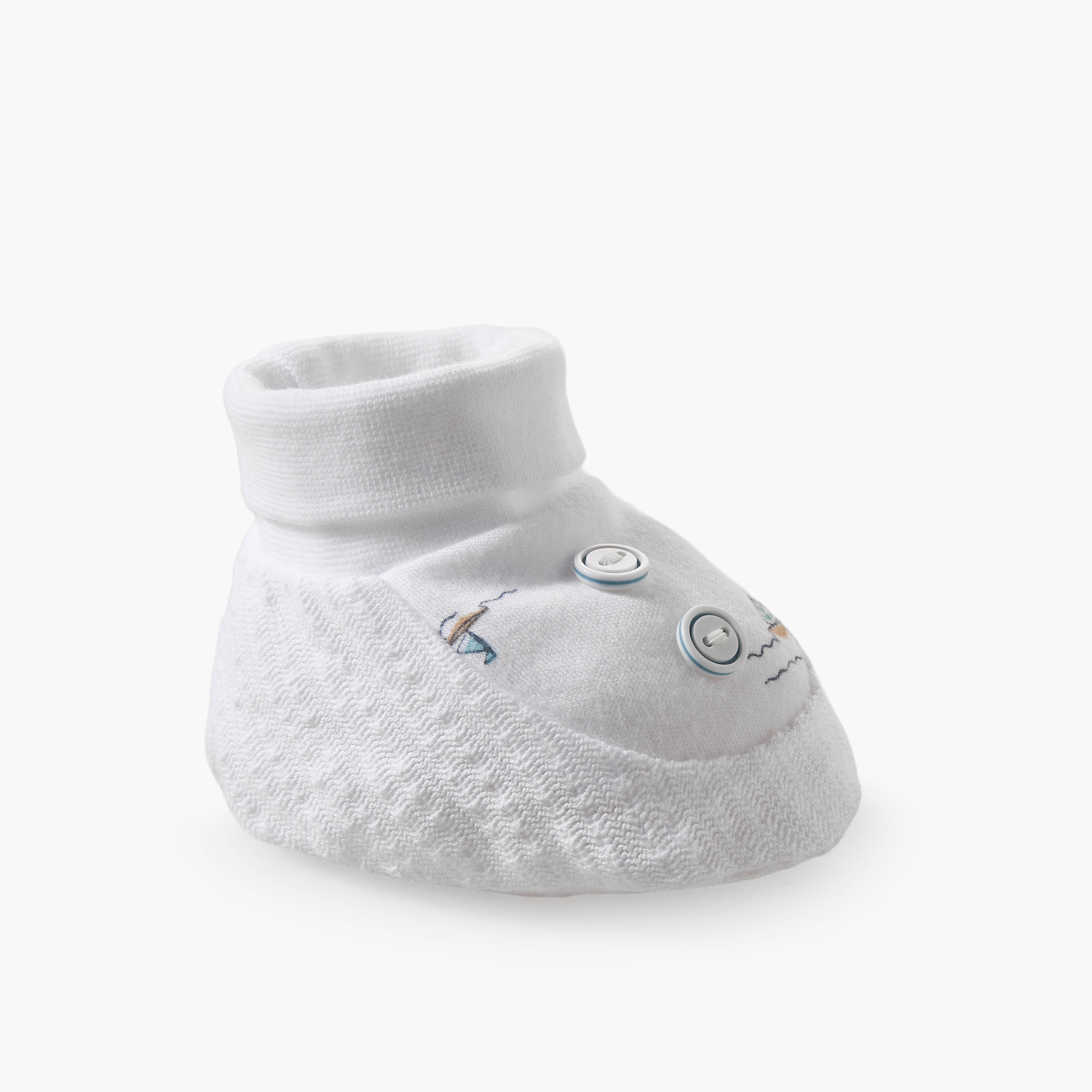 Giggles Baby Booties with Button Accent-baby-boys-shoes-booties-image-2