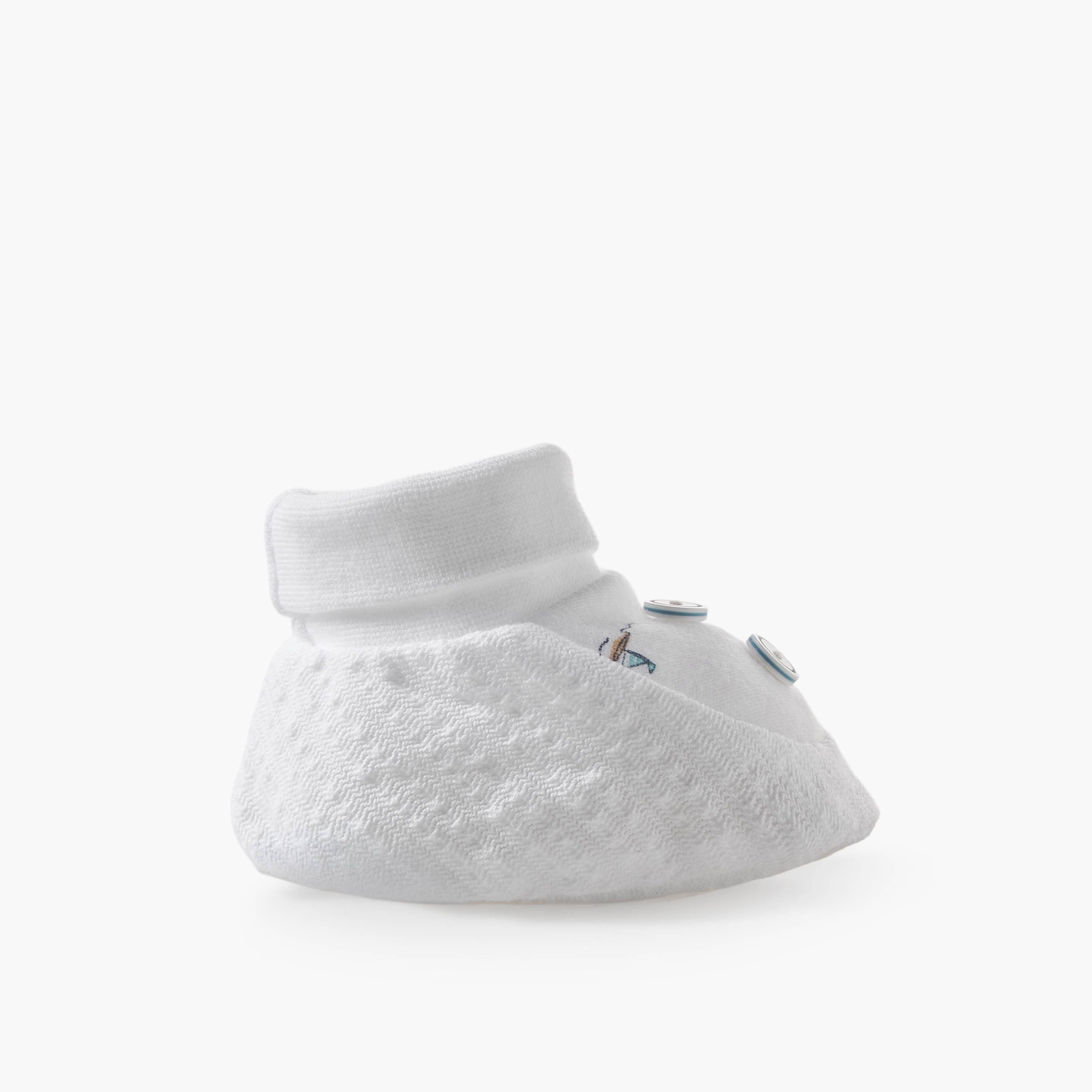 Giggles Baby Booties with Button Accent-baby-boys-shoes-booties-image-3