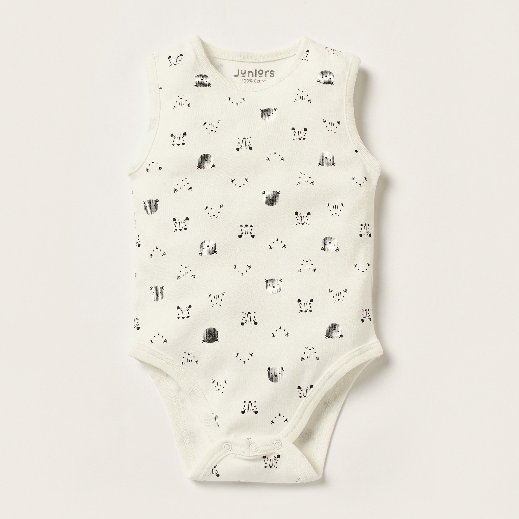 Juniors Printed Sleeveless Bodysuit with Snap Button Closure-baby-boys-clothing-bodysuits-image-1