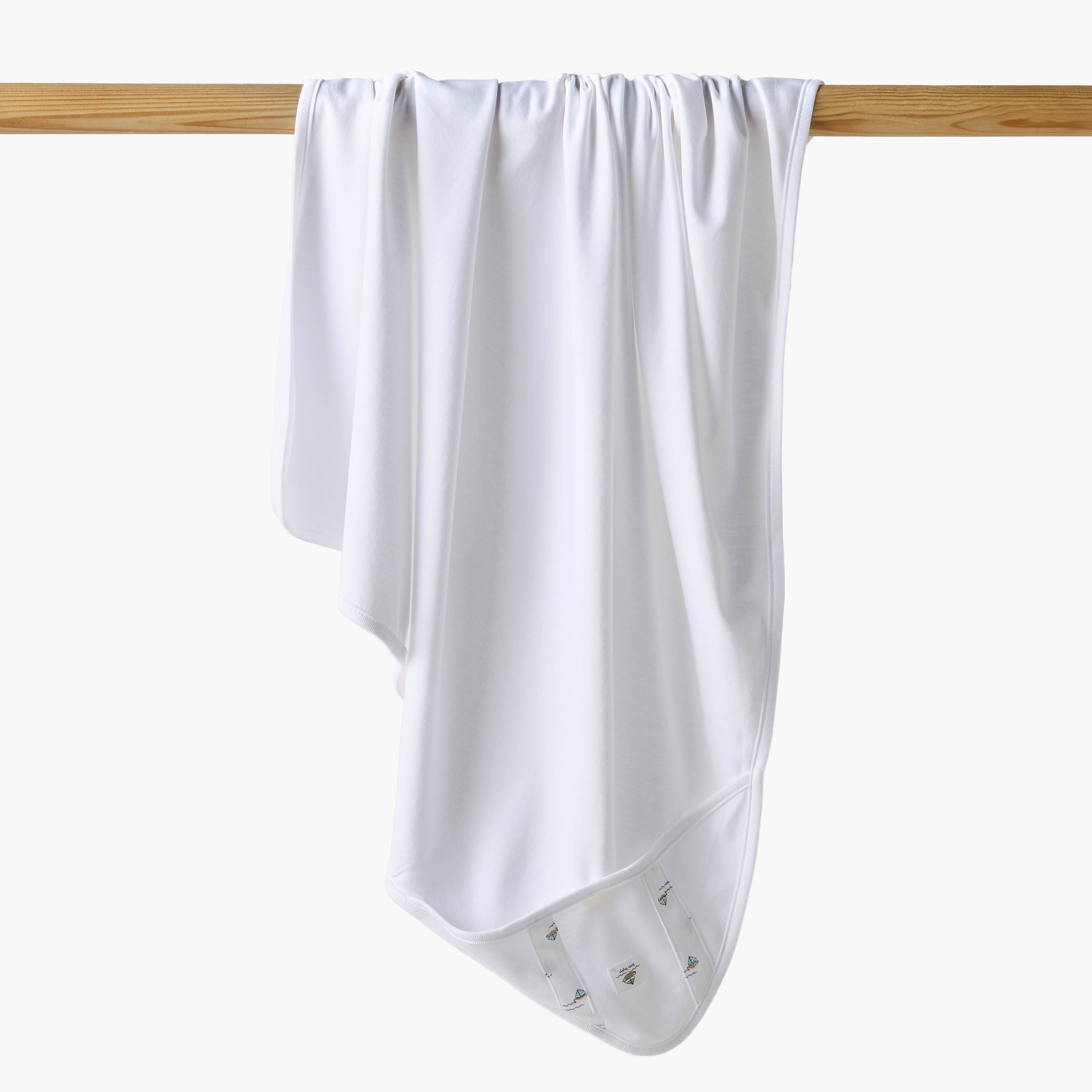 Giggles Sailboat Print Hooded Receiving Blanket-baby-nursery-blanketsandswaddles-receivingblankets-image-1