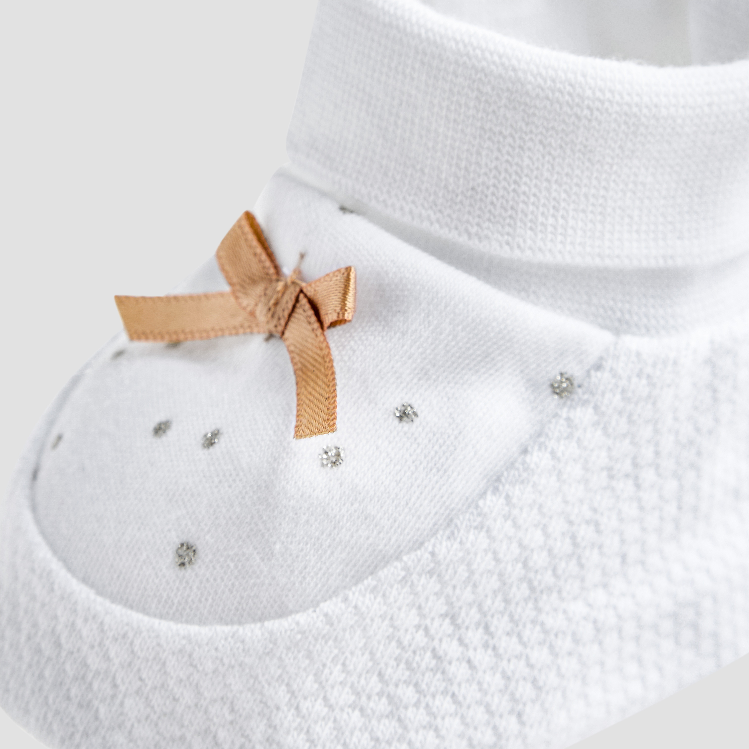 Giggles Embellished Booties with Bow-baby-girls-shoes-booties-image-4