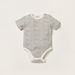 Juniors Striped Bodysuit with Round Neck and Button Closure-Bodysuits-thumbnail-0