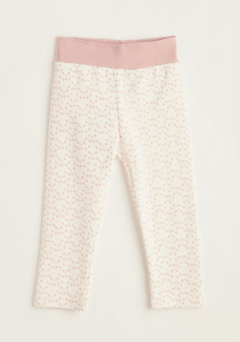 Juniors All-Over Floral Print Pyjamas with Elasticated Waistband-Pants-image-3