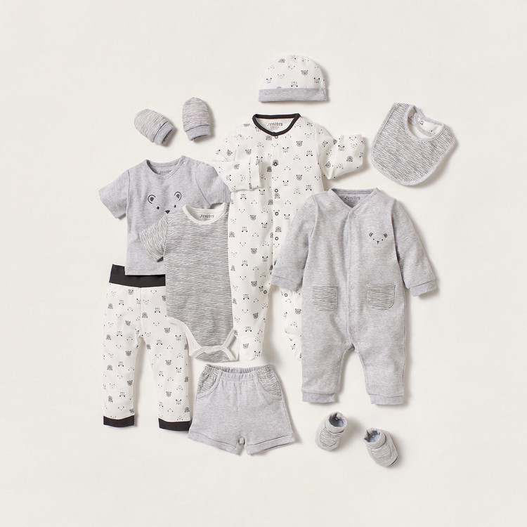 Juniors Striped Closed Feet Sleepsuit with Long Sleeves