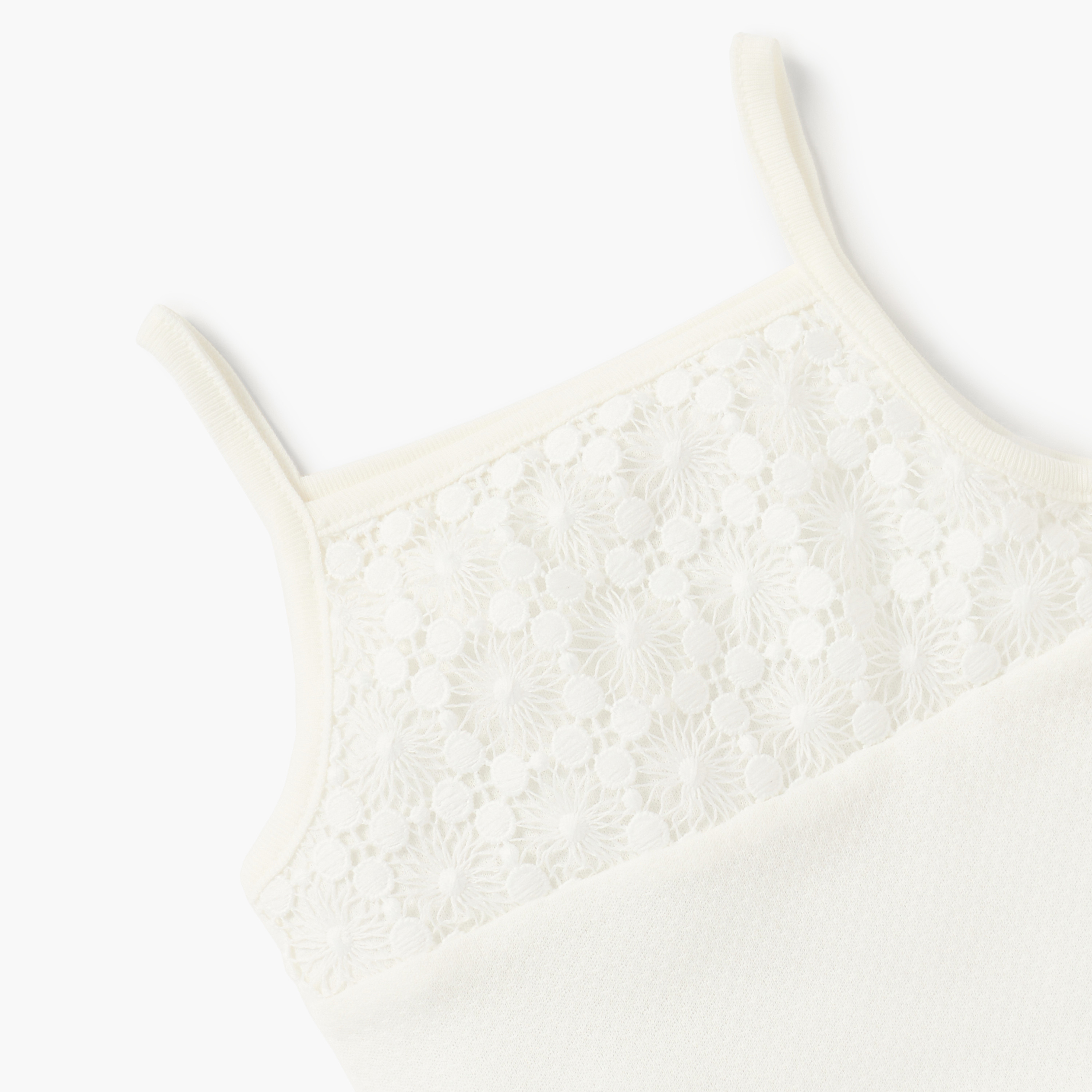 Giggles Lace Detail Sleeveless Bodysuit with Snap Button Closure-baby-girls-clothing-bodysuits-image-3