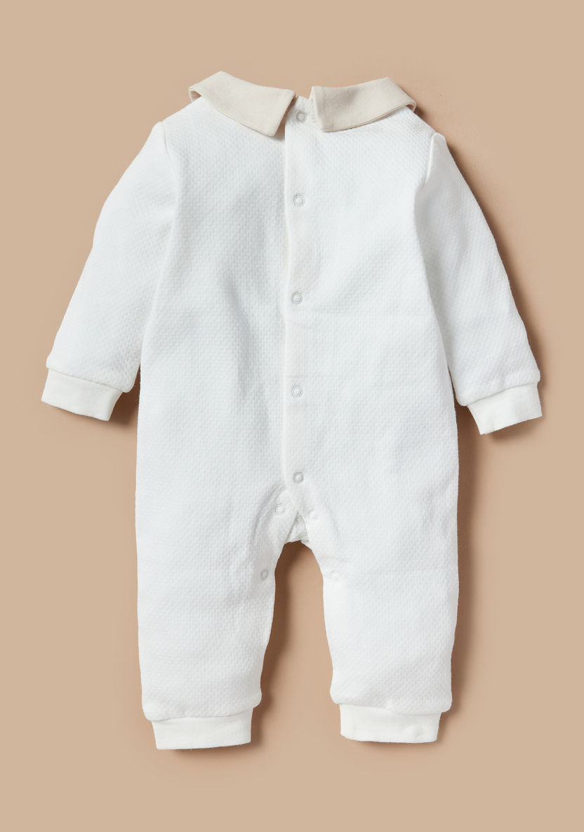 Giggles Embroidered Sleepsuit with Long Sleeves-Sleepsuits-image-3