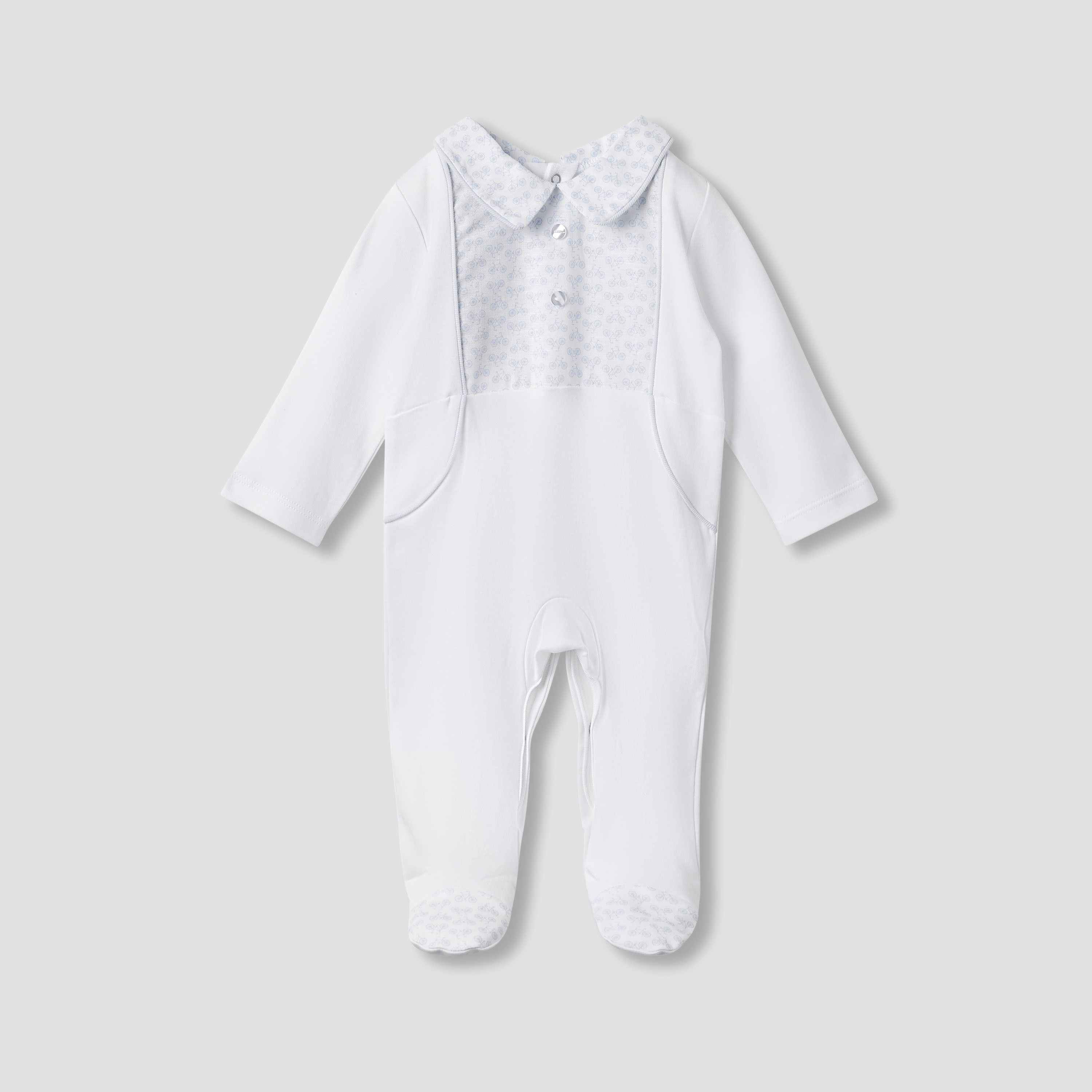 Giggles Printed Sleepsuit with Long Sleeves and Button Closure-baby-boys-clothing-nightwear-sleepsuits-image-1