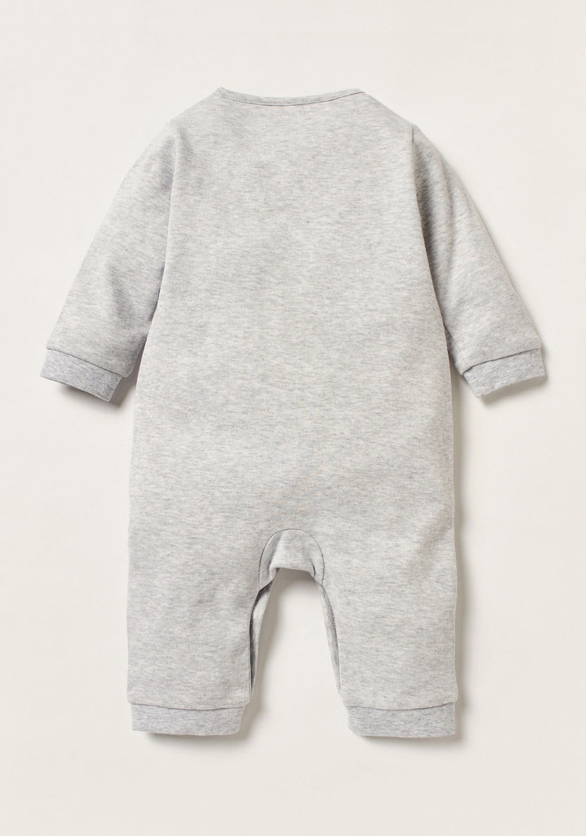 Juniors Embroidered Sleepsuit with Long Sleeves and Pockets-Sleepsuits-image-2