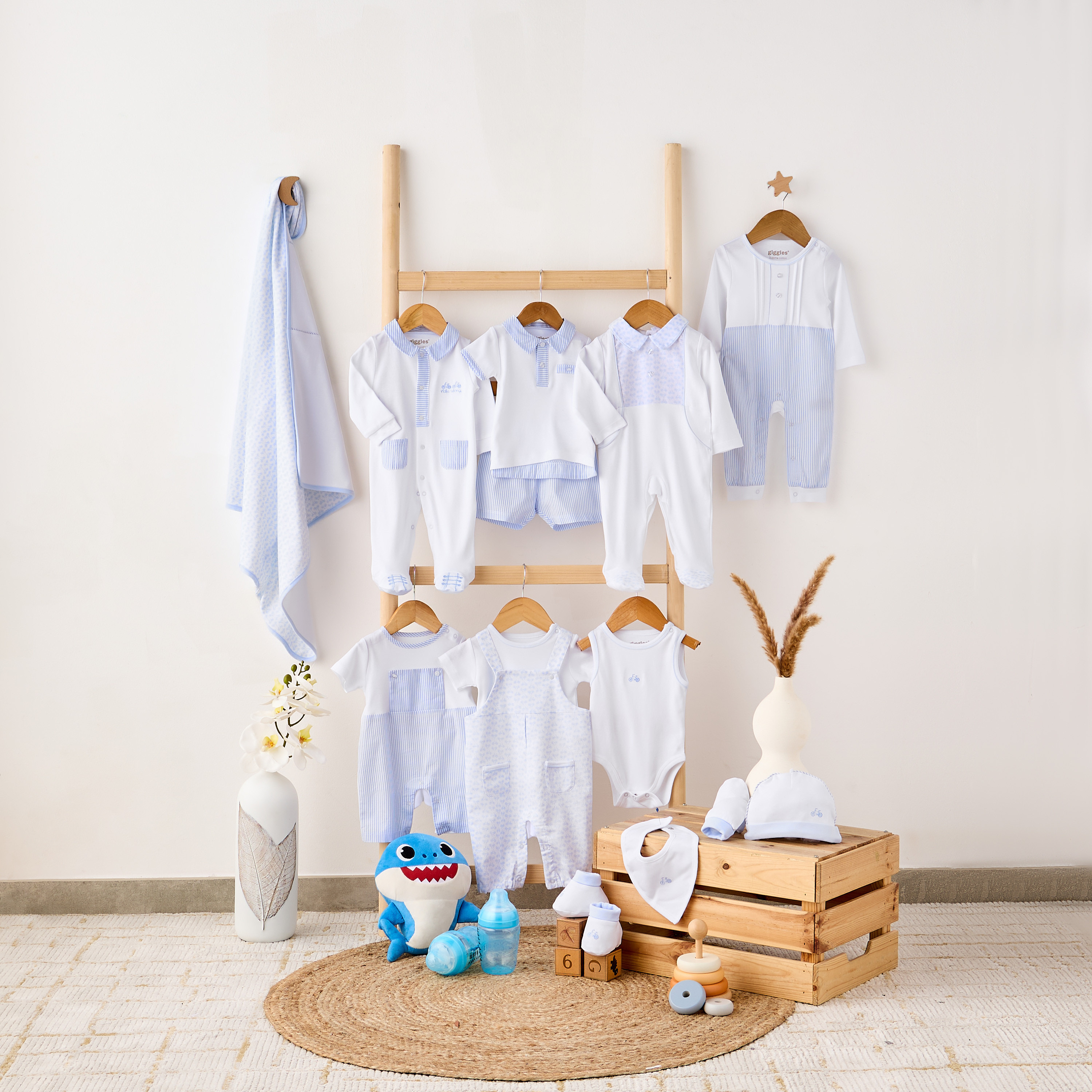 Giggles Striped Sleepsuit with Long Sleeves and Button Closure-baby-boys-clothing-nightwear-sleepsuits-image-6