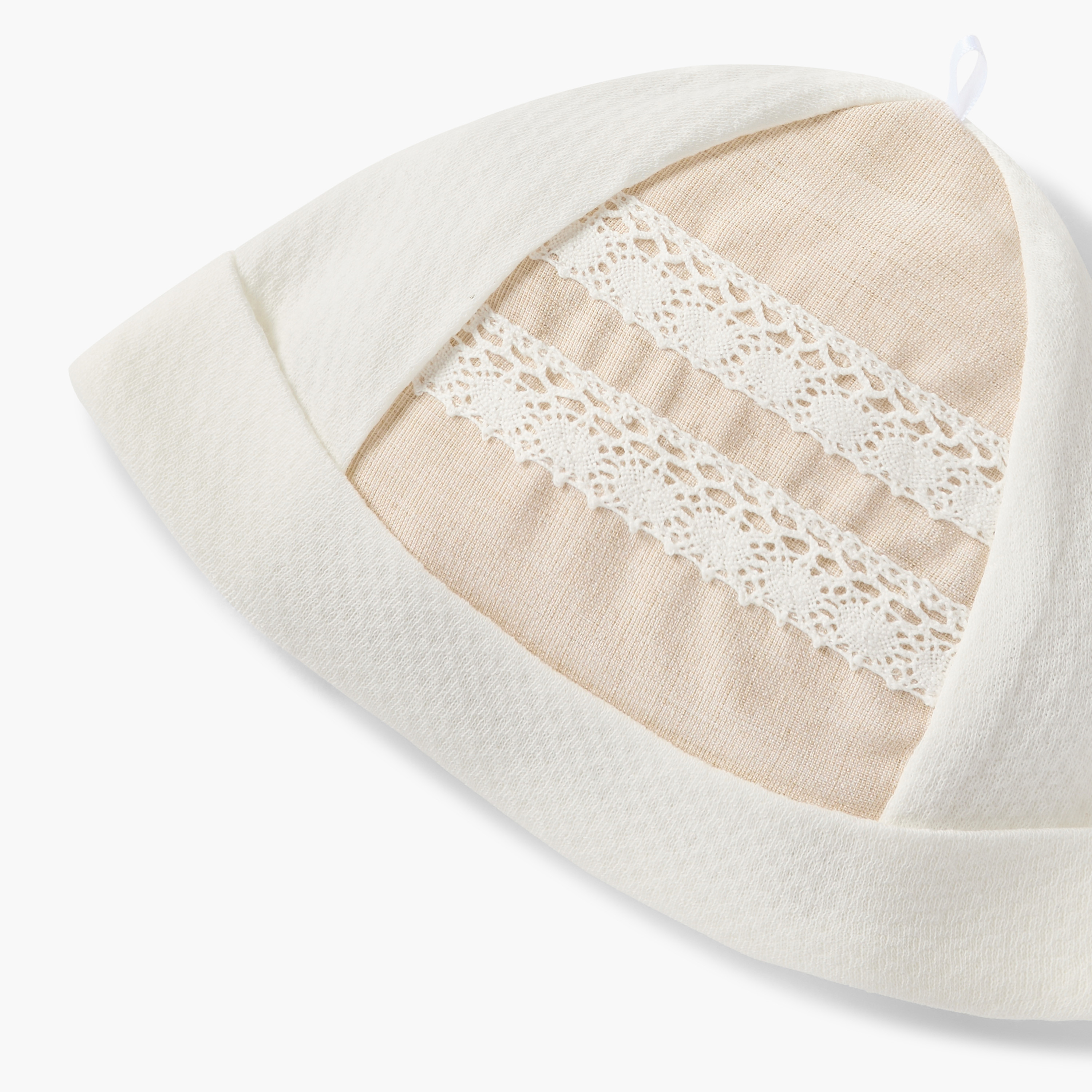 Giggles Embroidered Beanie Cap with knot Detail-baby-girls-accessories-caps-image-3