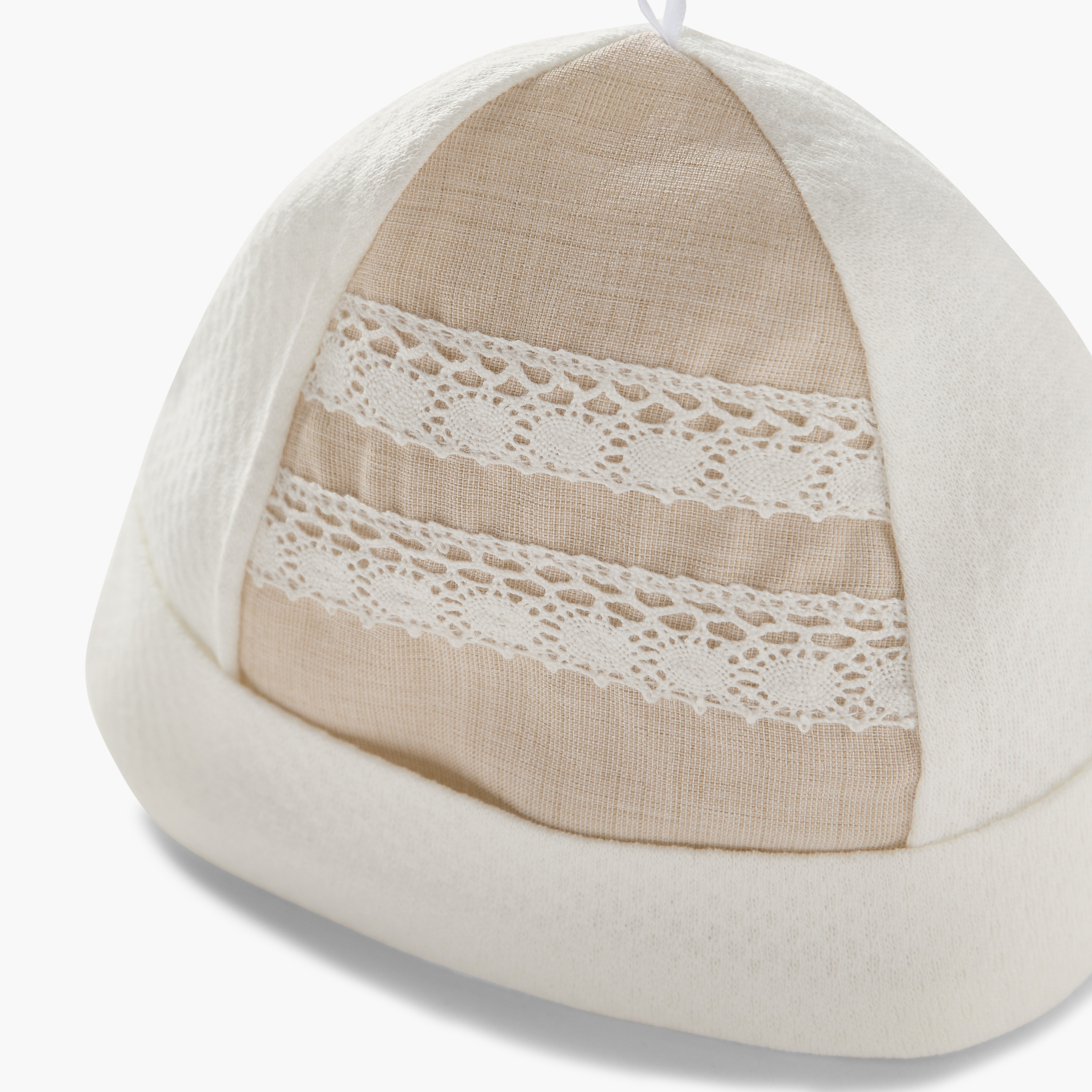 Giggles Embroidered Beanie Cap with knot Detail-baby-girls-accessories-caps-image-4