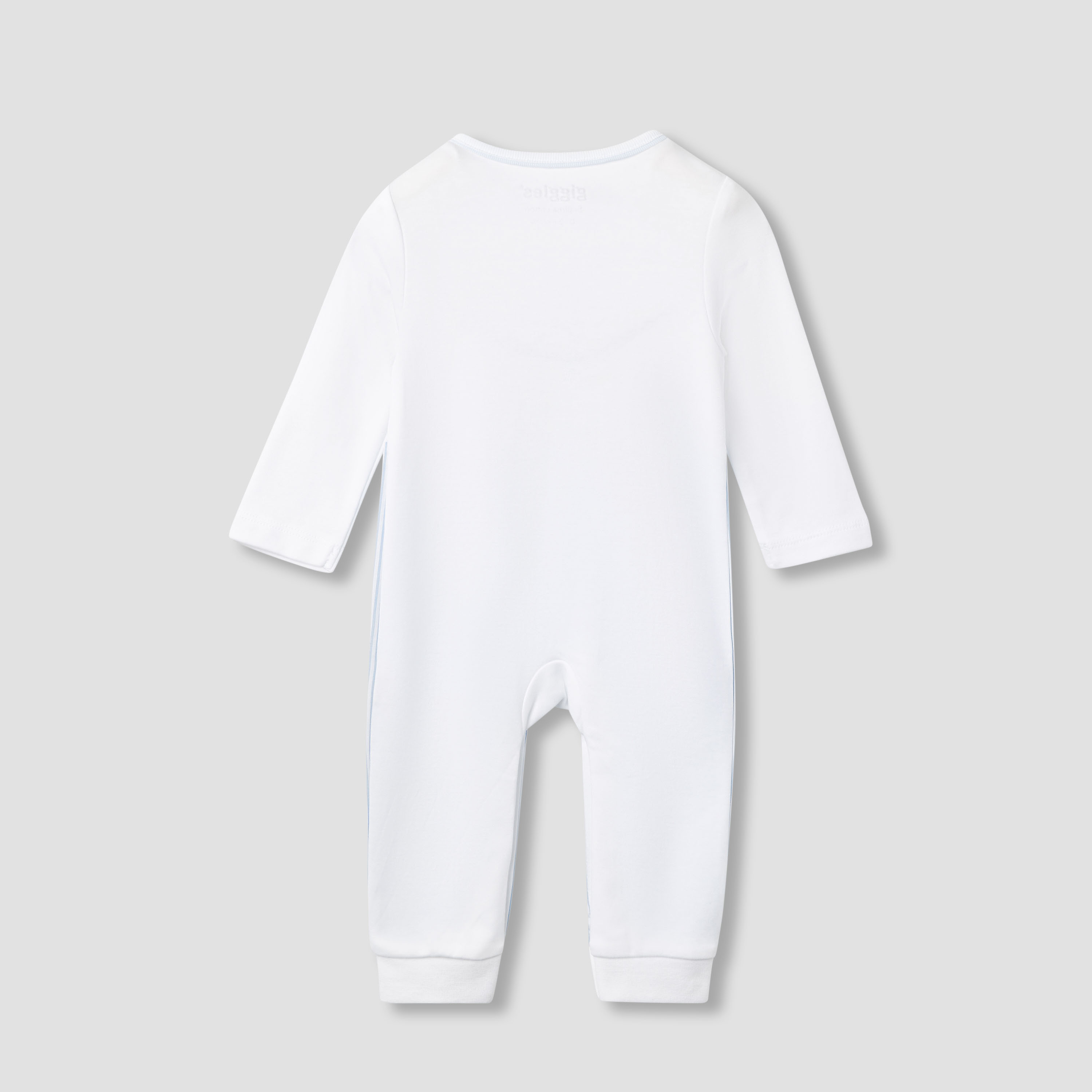 Giggles Striped Sleepsuit with Long Sleeves and Button Closure-baby-boys-clothing-nightwear-sleepsuits-image-2