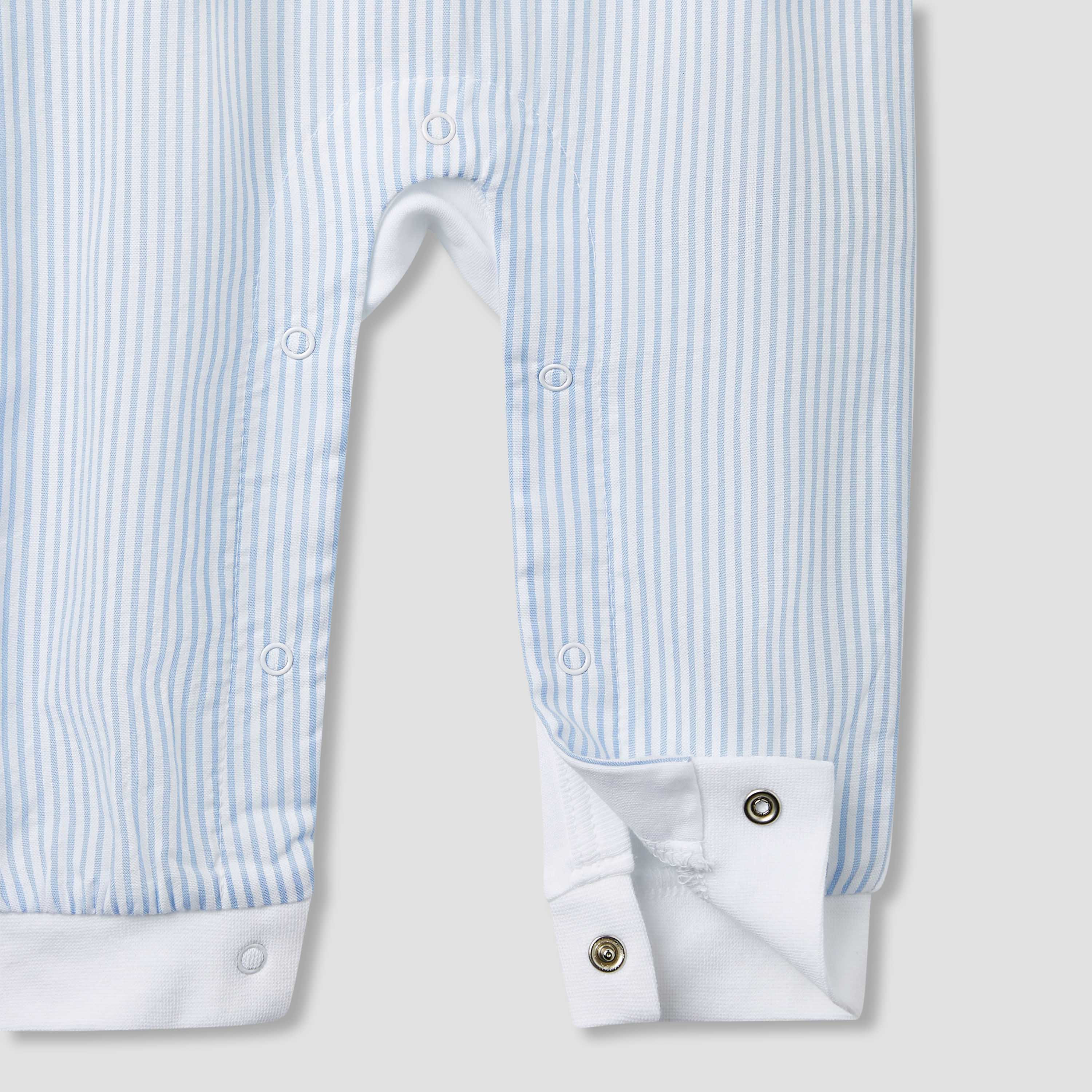 Giggles Striped Sleepsuit with Long Sleeves and Button Closure-baby-boys-clothing-nightwear-sleepsuits-image-4